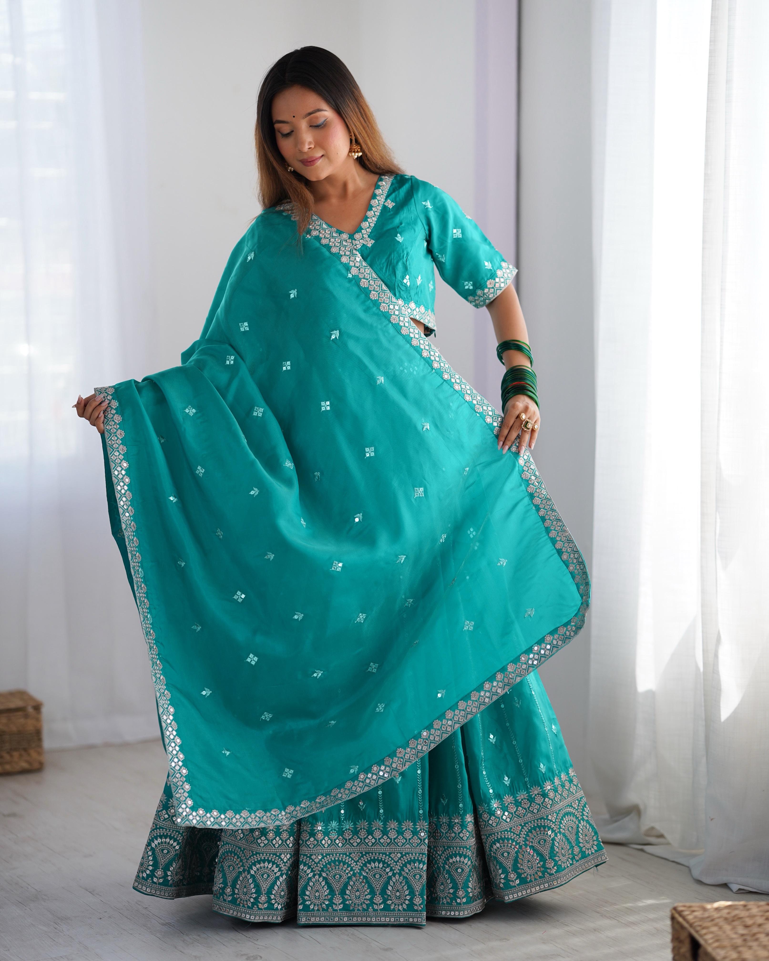 Party Wear Lehenga Choli With Thread & Sequence Work