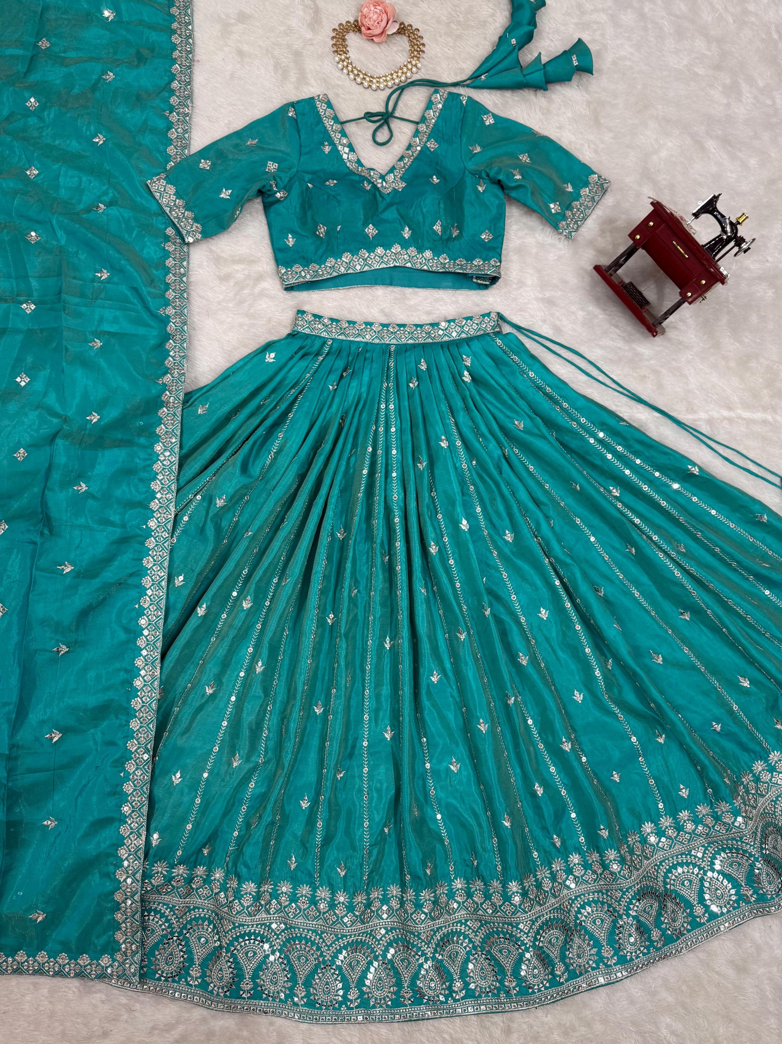 Party Wear Lehenga Choli With Thread & Sequence Work