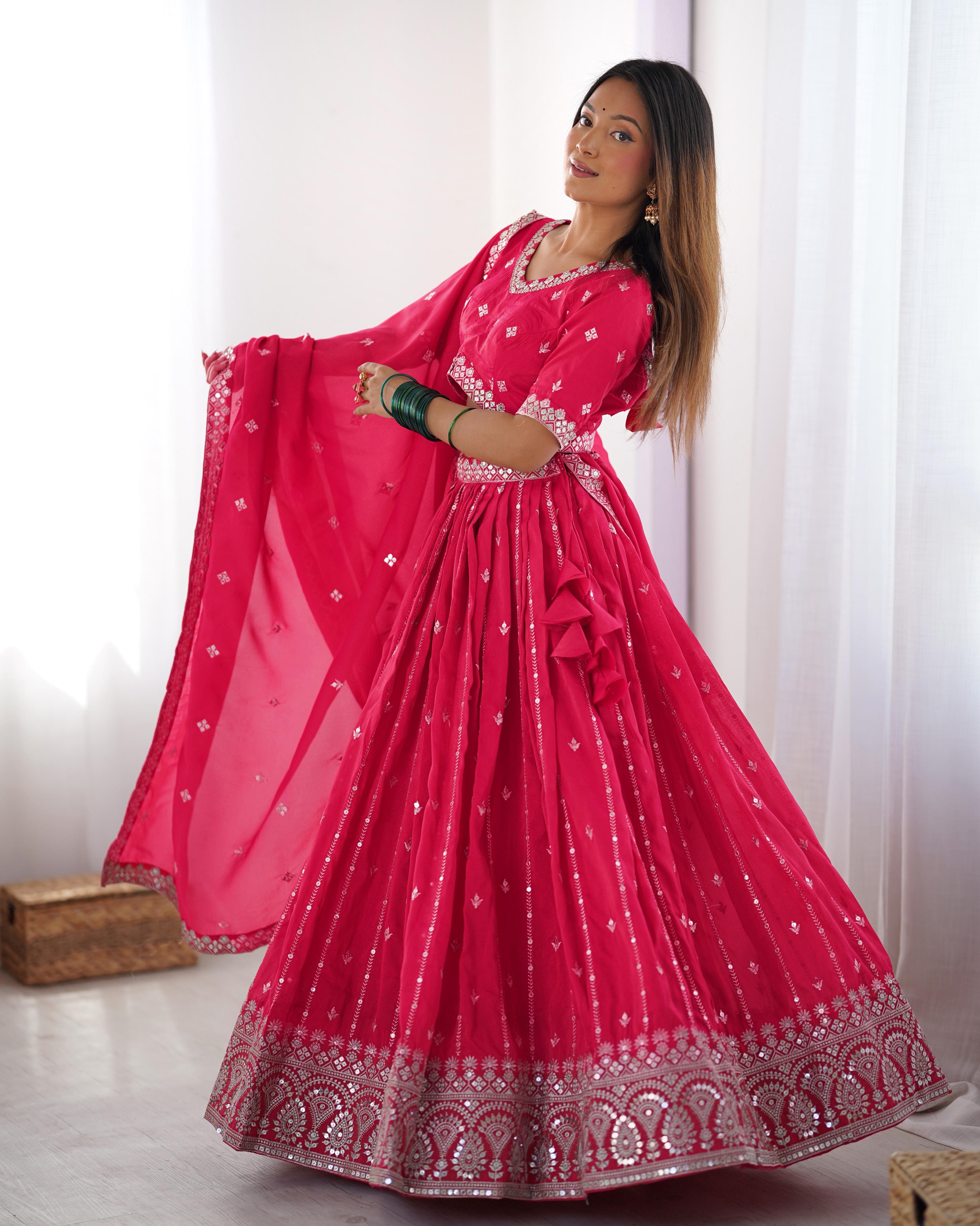 Party Wear Lehenga Choli With Thread & Sequence Work