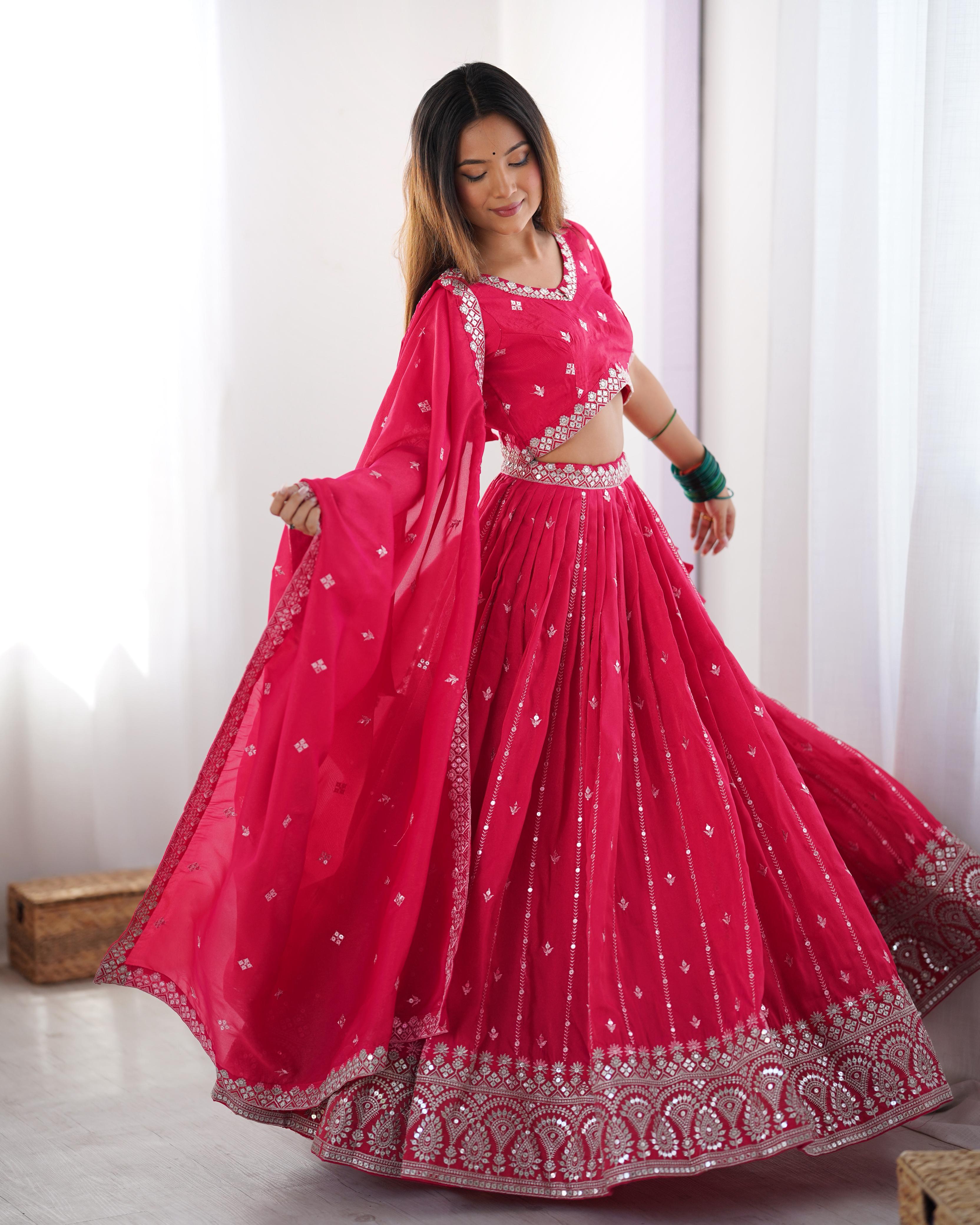 Party Wear Lehenga Choli With Thread & Sequence Work
