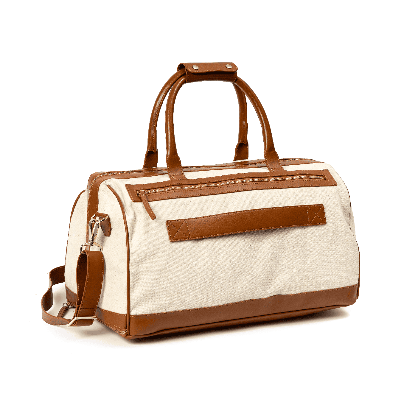 Ajax Vegan Leather Duffle Bag – Beige