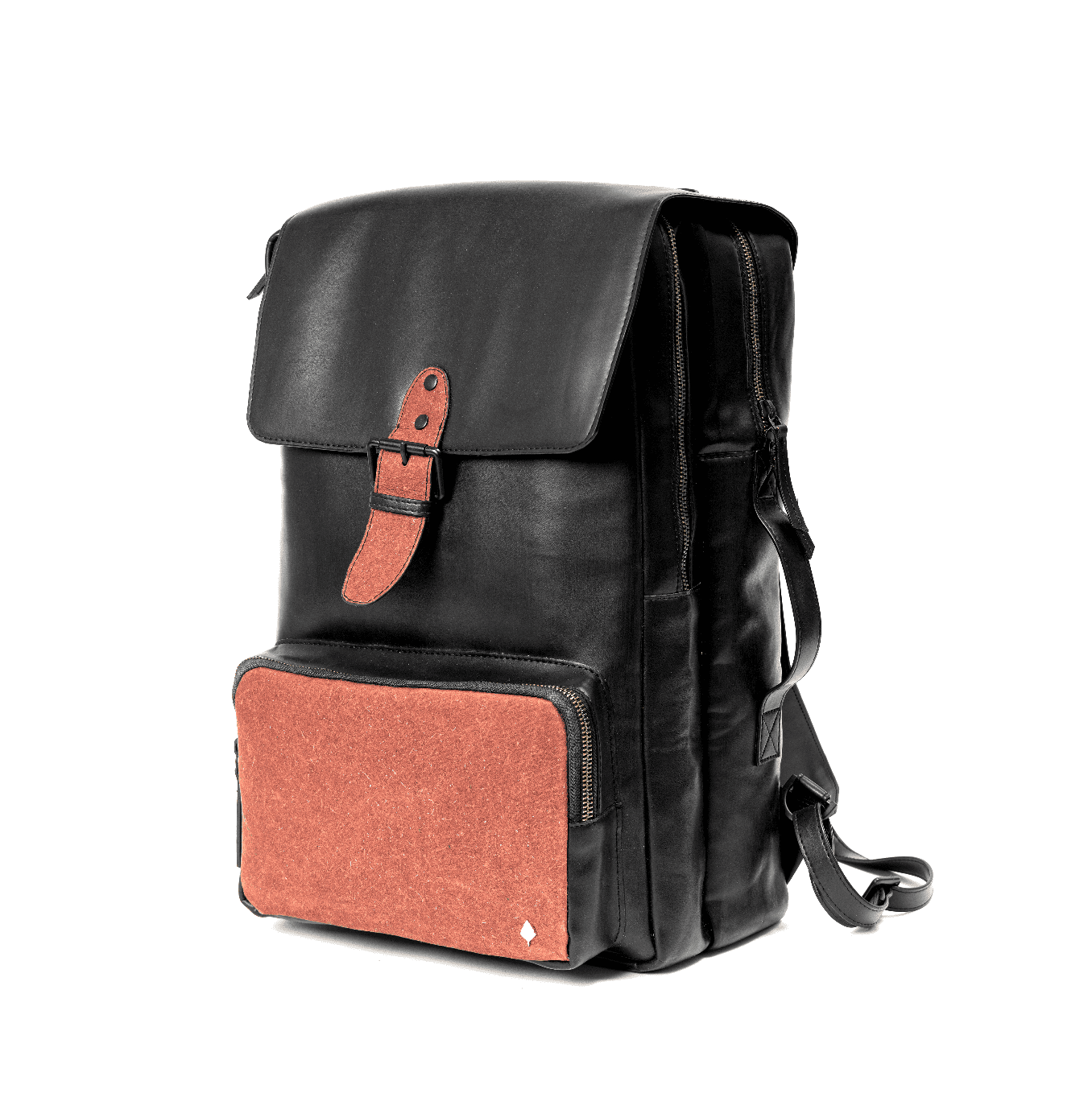 Arden Vegan Leather Backpack - Black