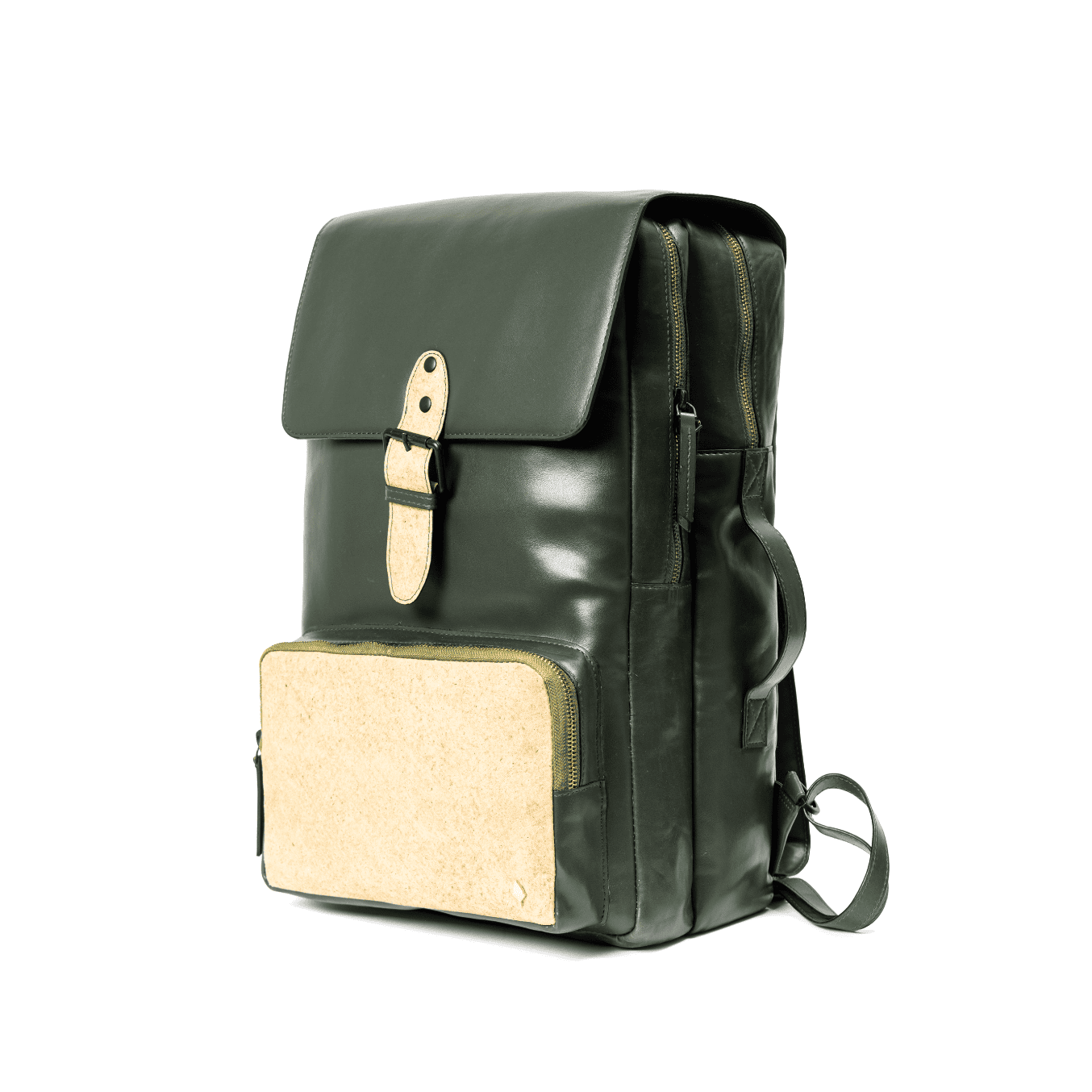 Arden Vegan Leather Backpack - Green