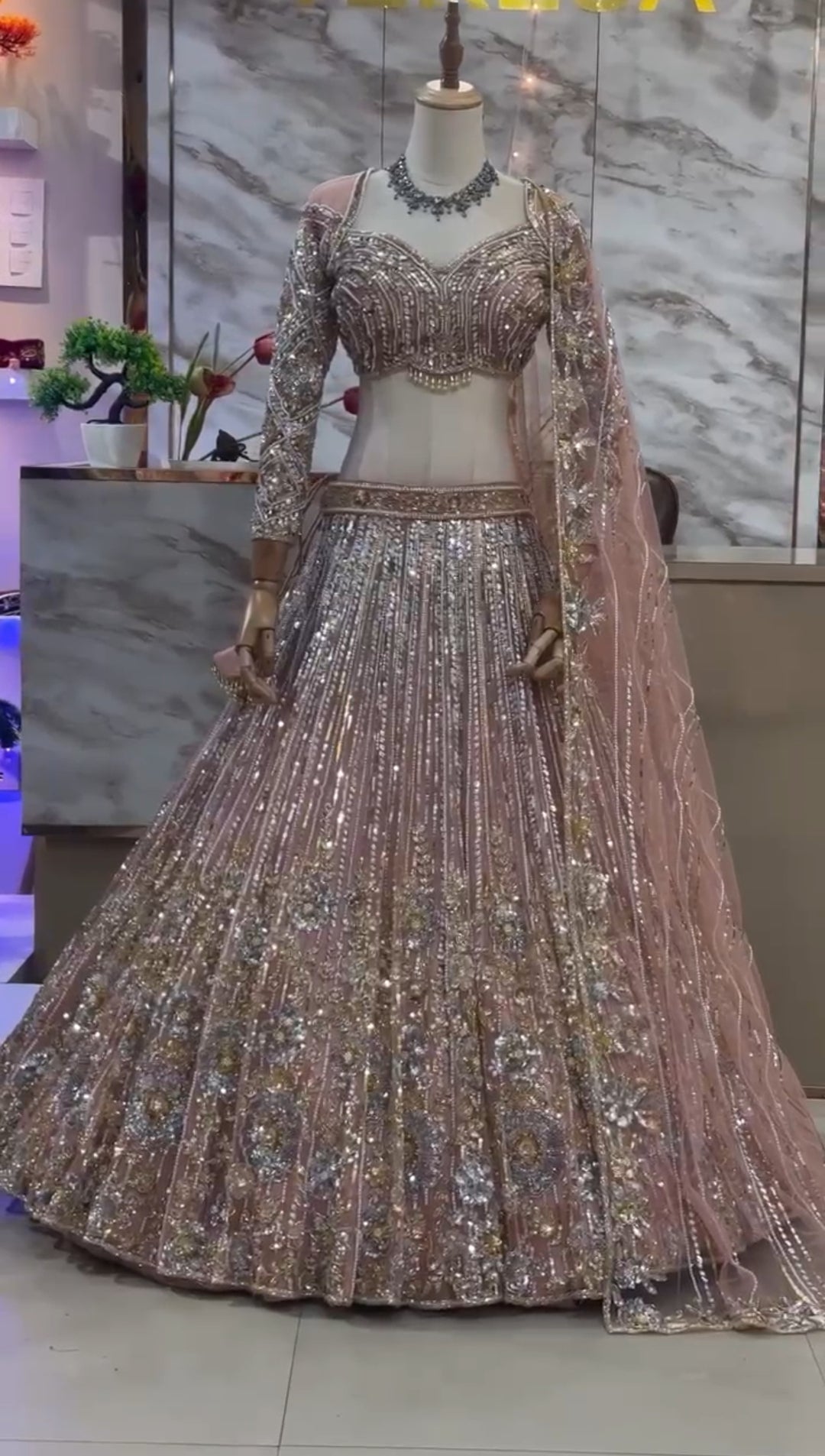 Beautiful Lehenga Choli With Sequence Embroidery Work
