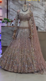 Beautiful Lehenga Choli With Sequence Embroidery Work
