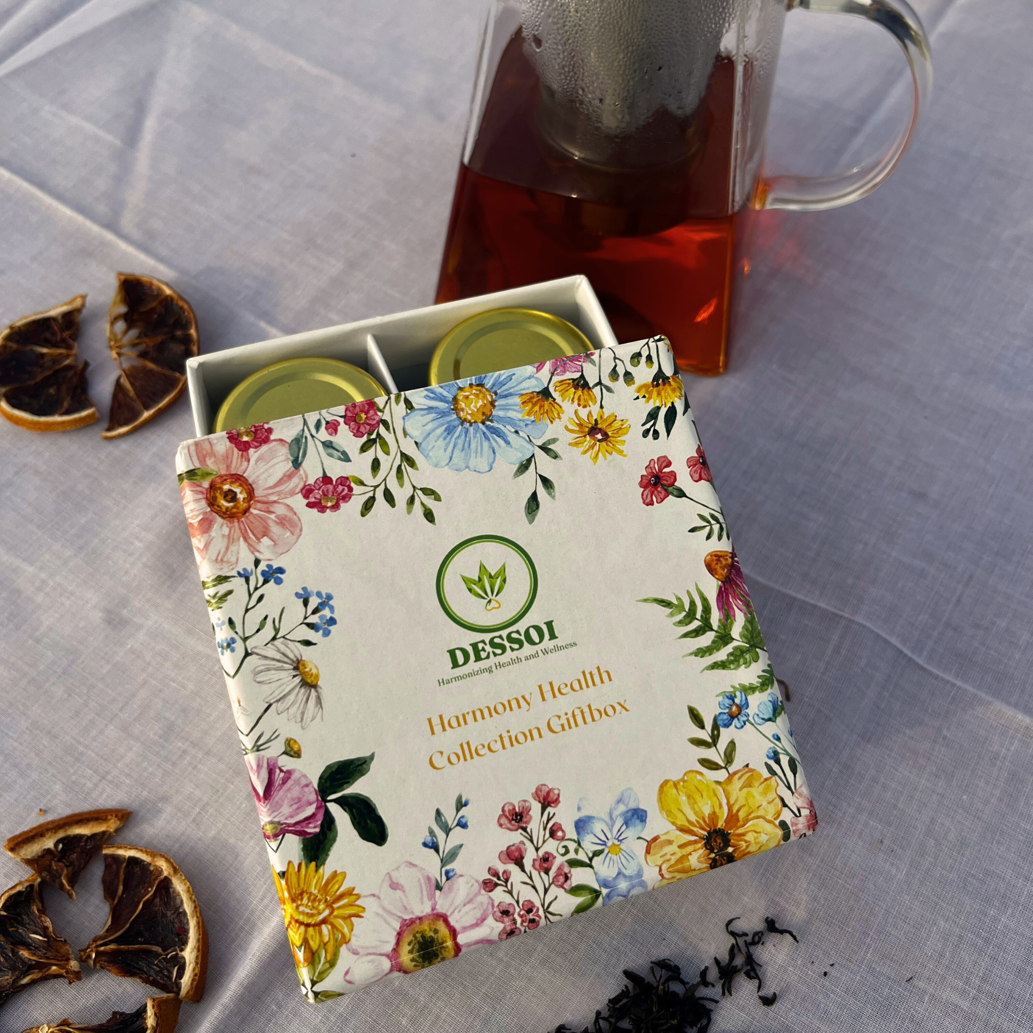 Harmony Health Collection Giftbox/Tea Taster Kit | Set of 3 Blends and Tea Infuser