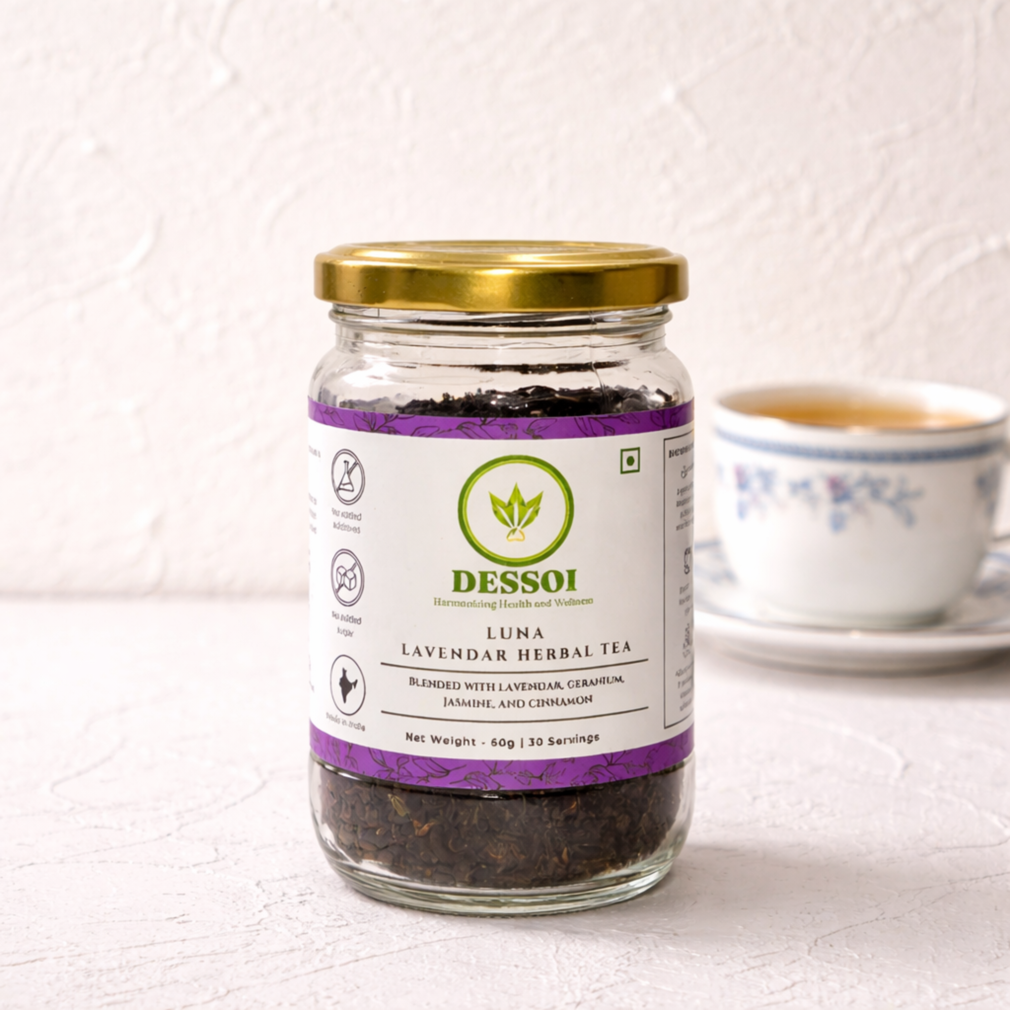 Luna Lavender Herbal Tea | For Period Cramps, PCOS & Hormonal Balance