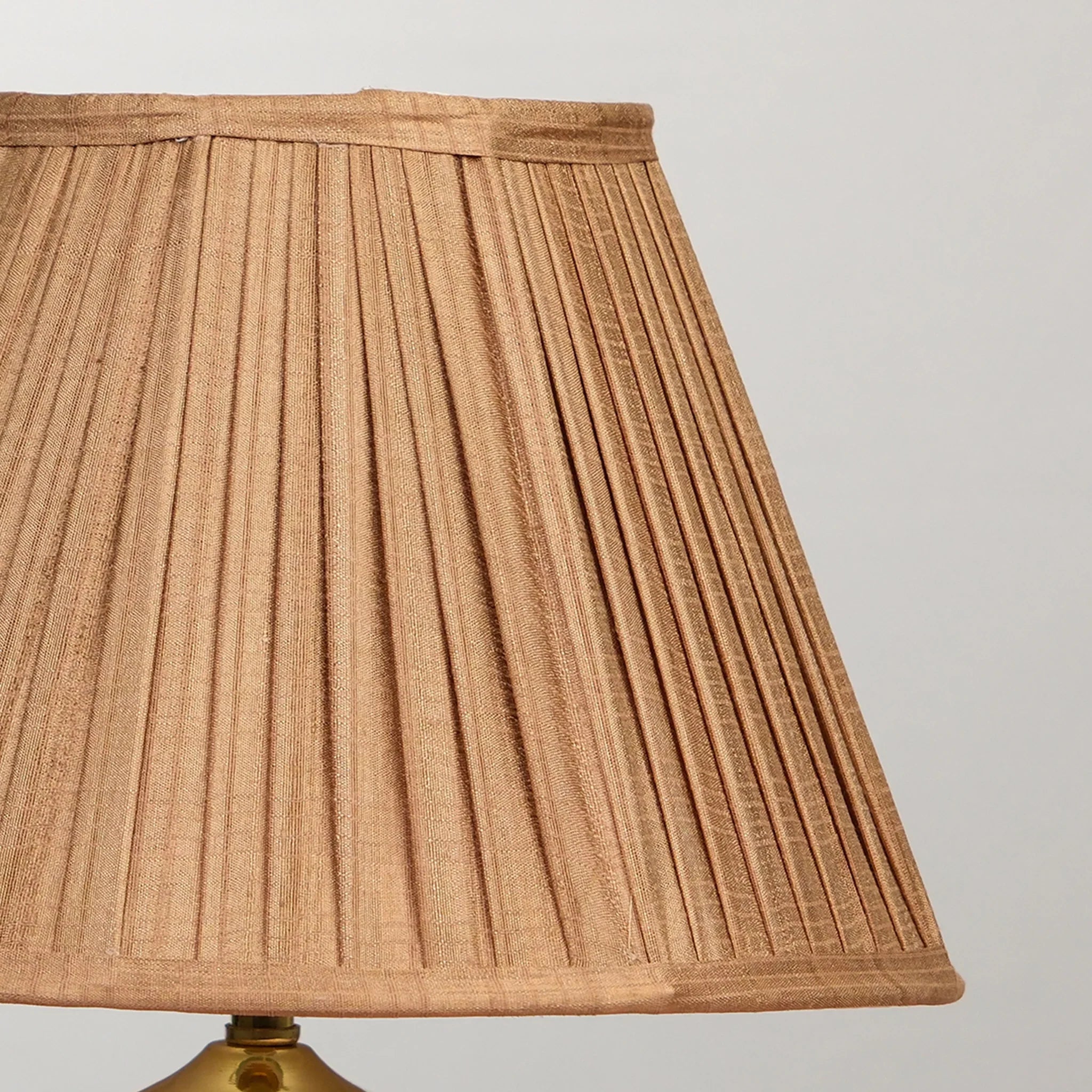 Beige Silk Pleated Empire Lampshade