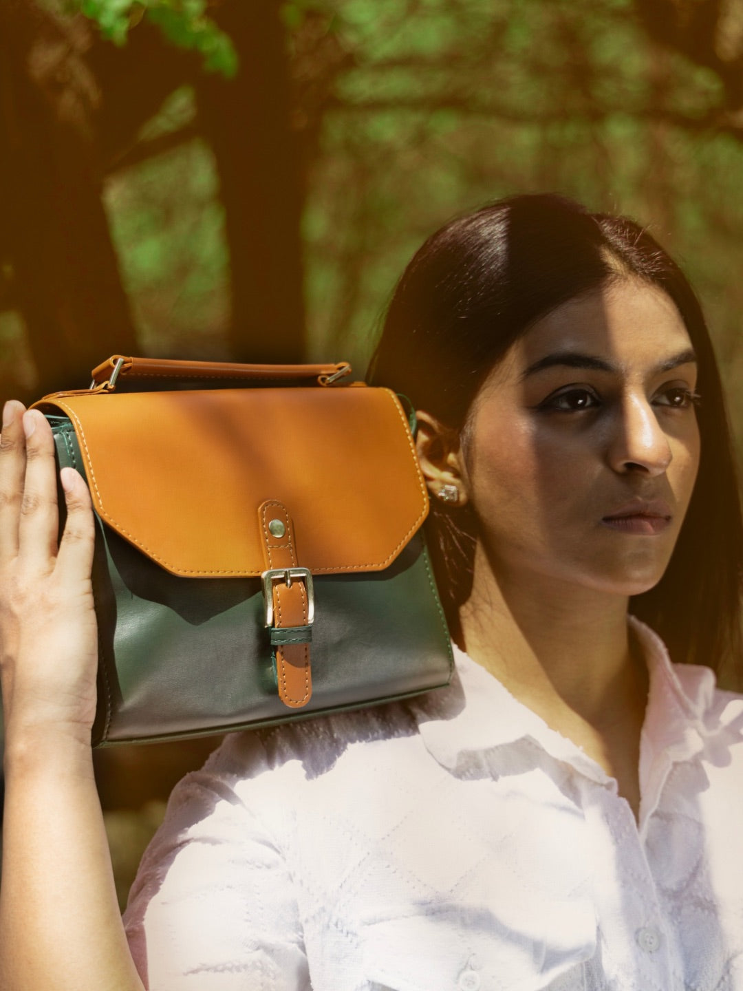 Juniper – Green Vegan Leather Sling Bag