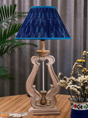 Plume Blue Ikat Pleated Empire Lampshade