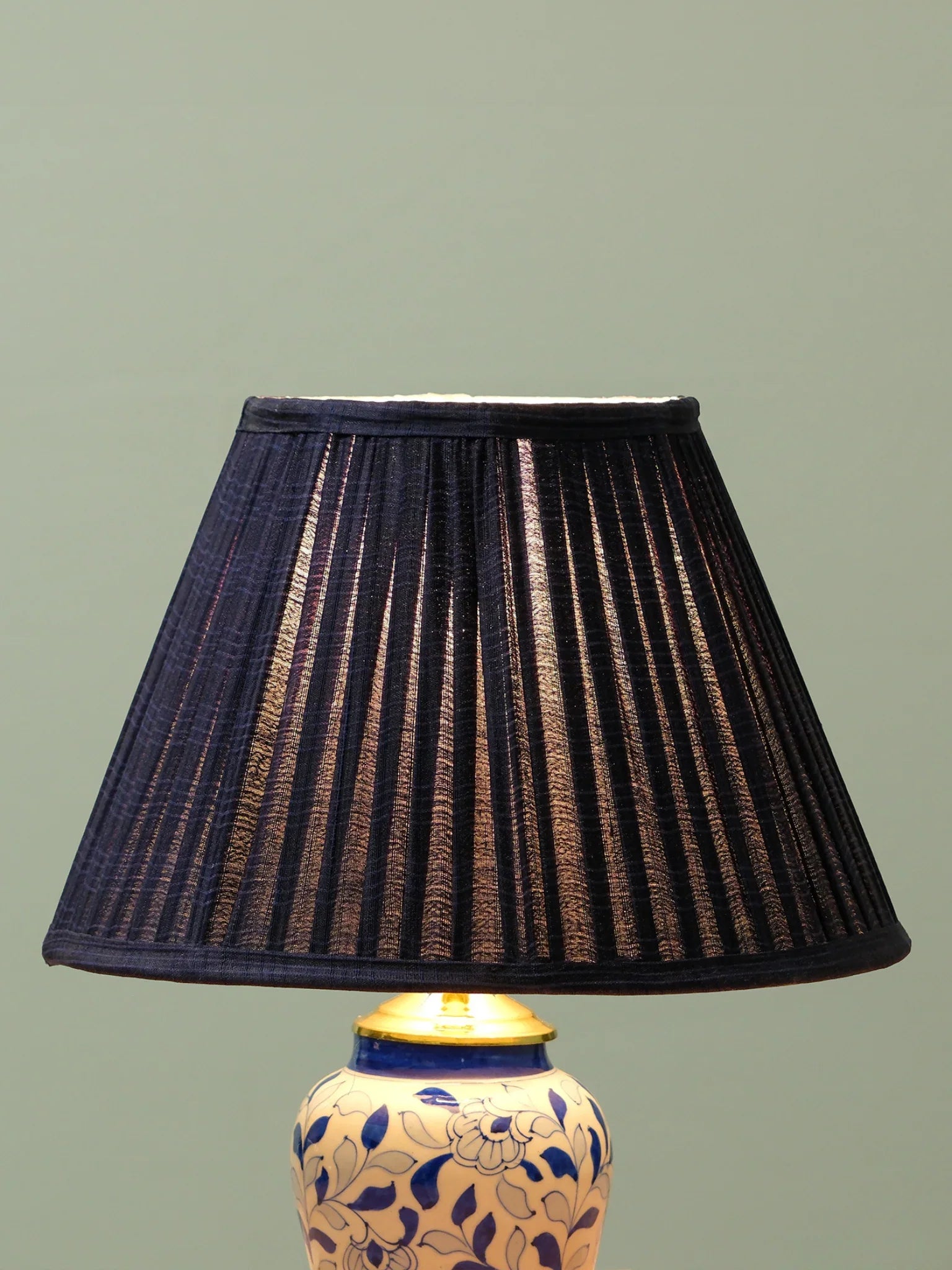 Purple Silk Pleated Empire Lampshade
