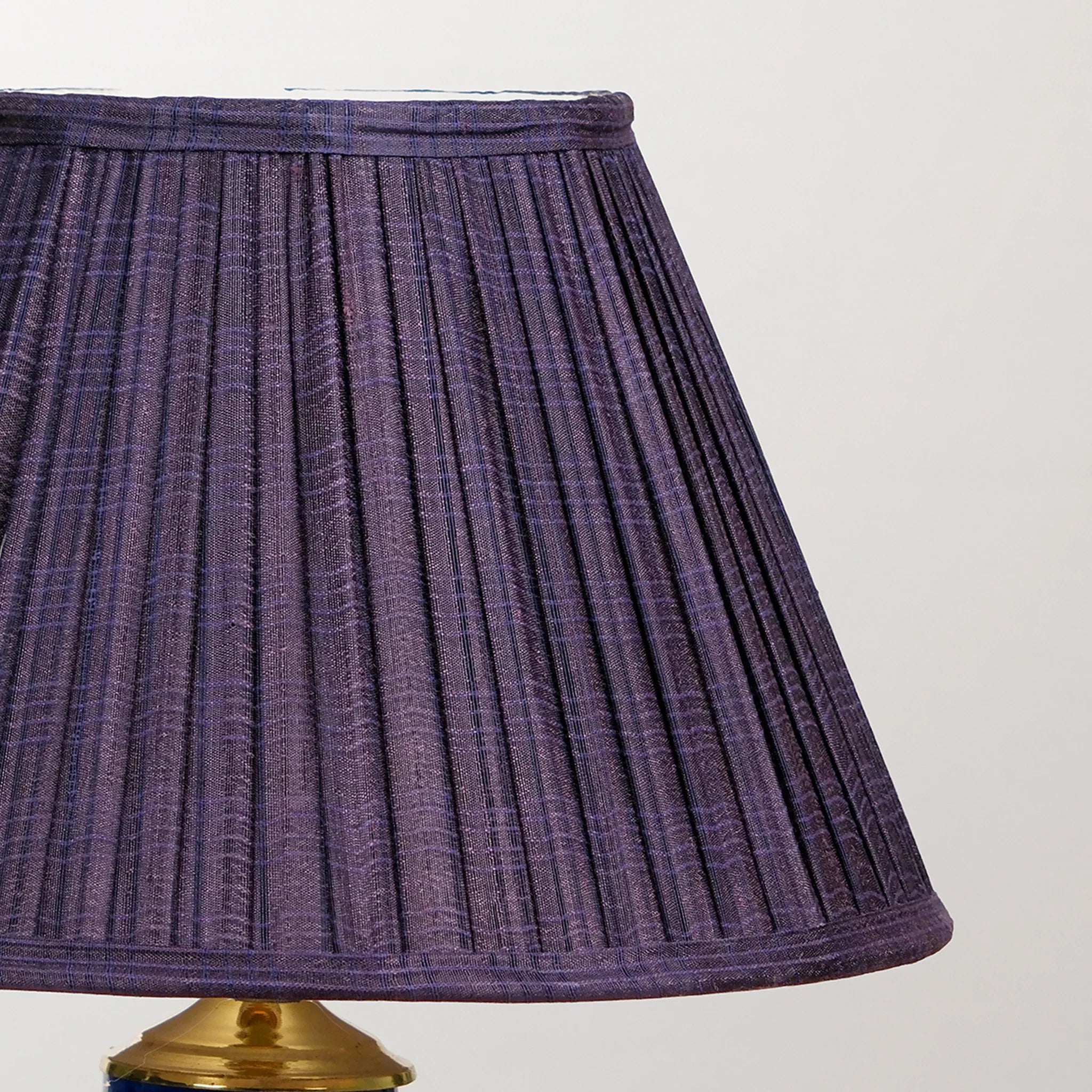 Purple Silk Pleated Empire Lampshade