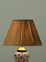 Beige Silk Pleated Empire Lampshade