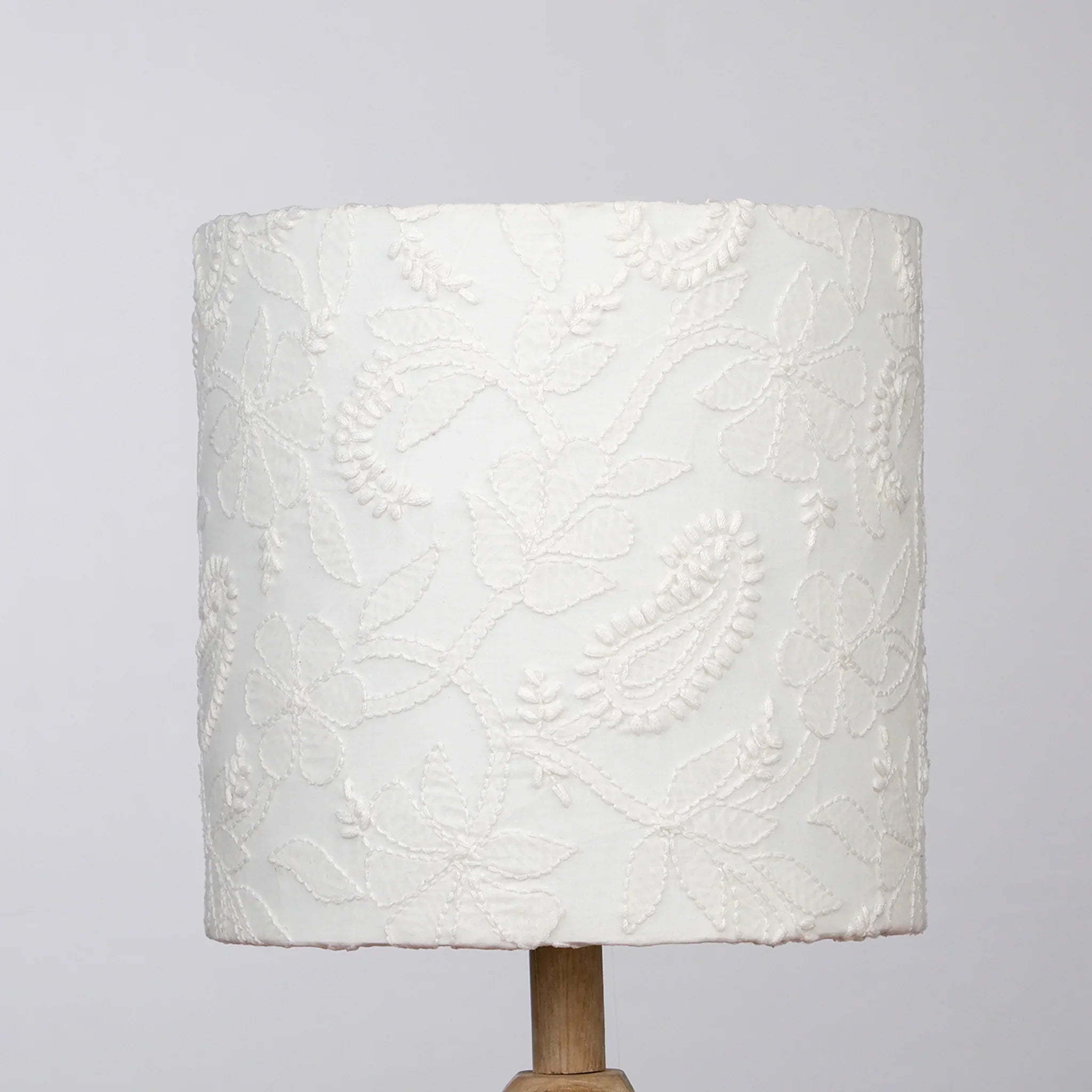 White Chikankari Pendant Lampshade