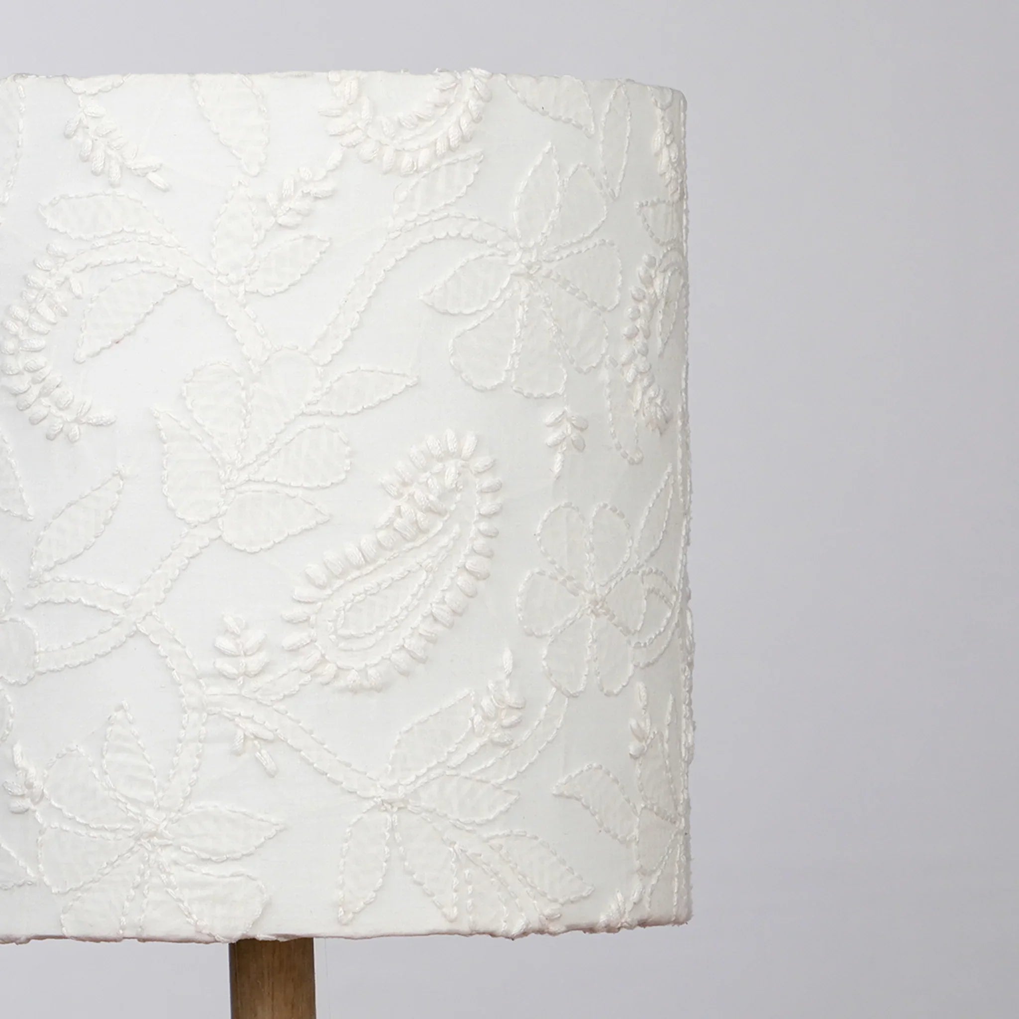 White Chikankari Pendant Lampshade