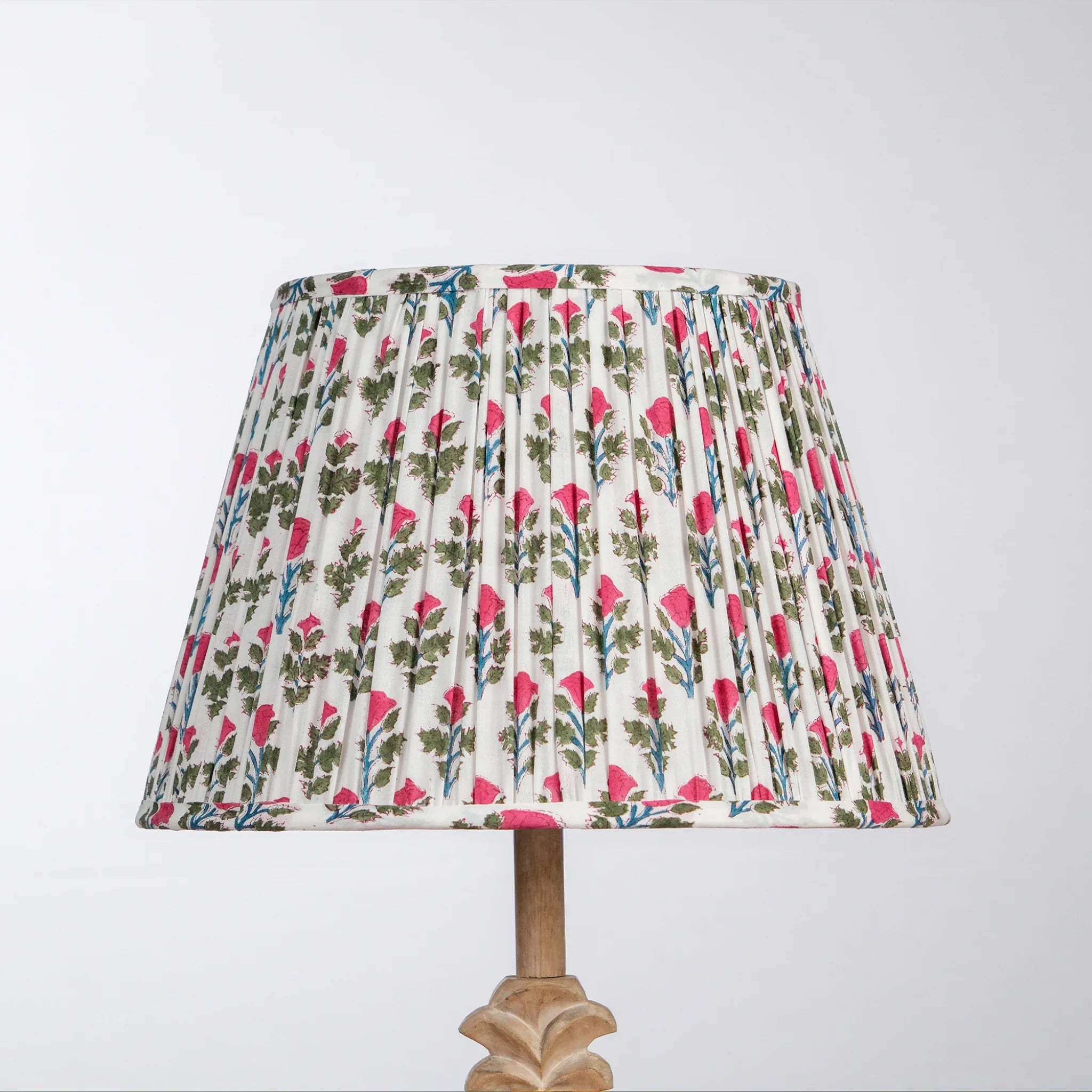 White Pink Block Print Empire Lampshade