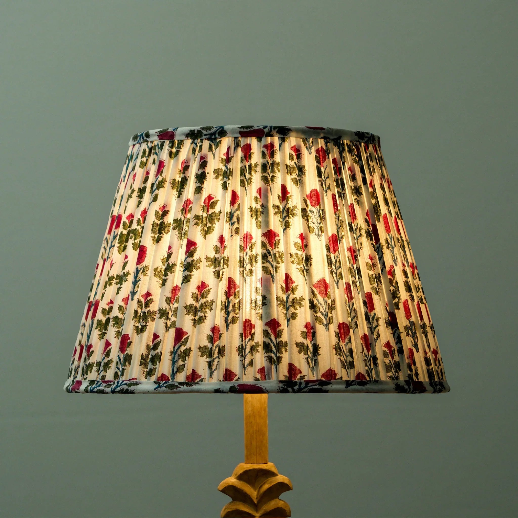 White Pink Block Print Empire Lampshade