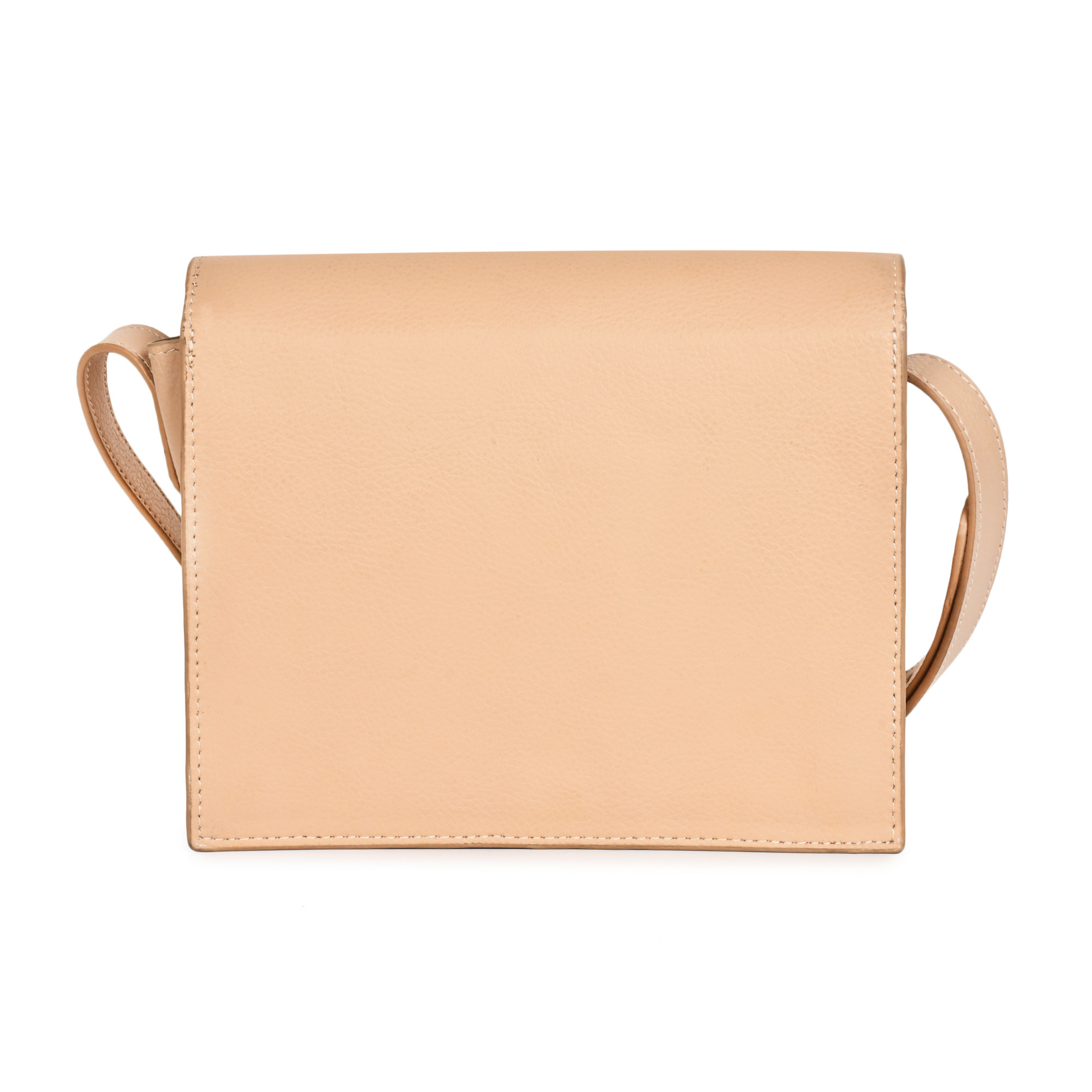 Hera – Almond | Embroidered Plant Leather Crossbody Bag