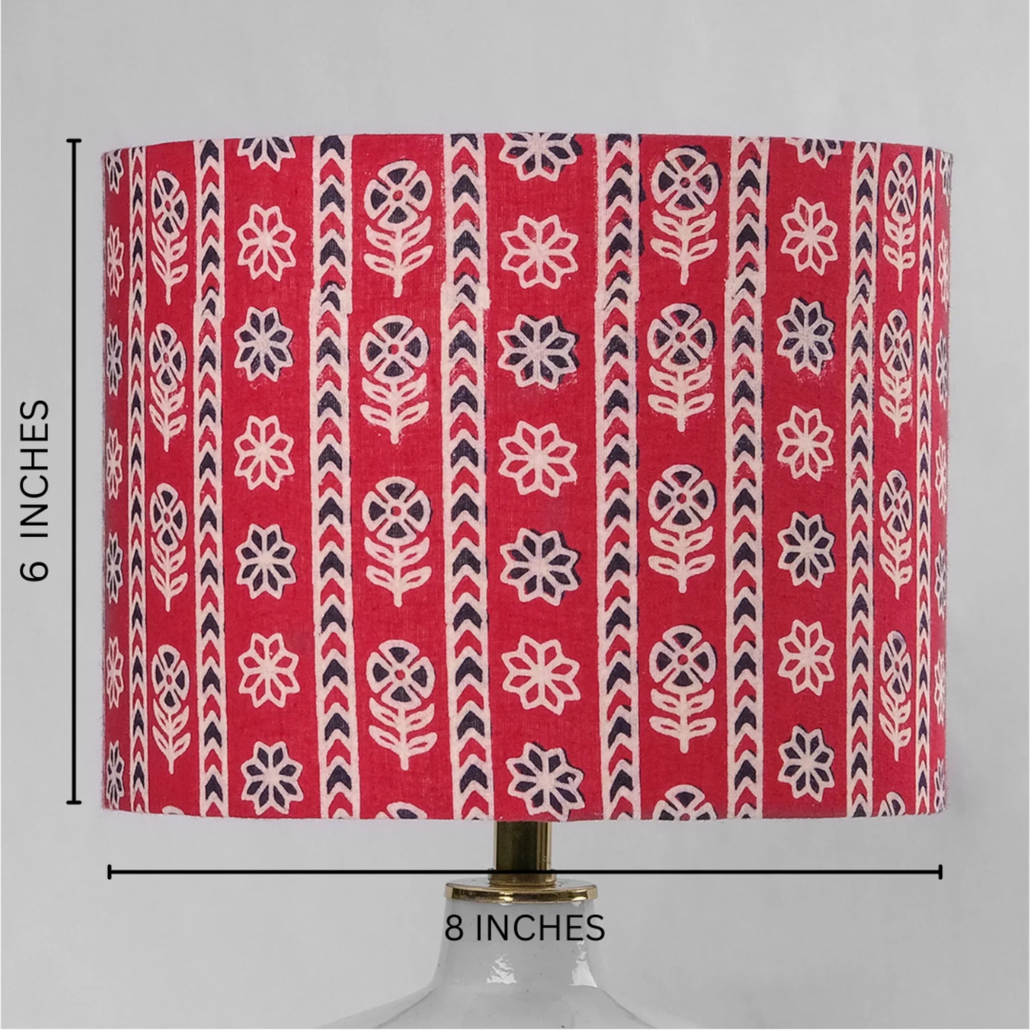 Ajrakh Maroon Drum Lampshade