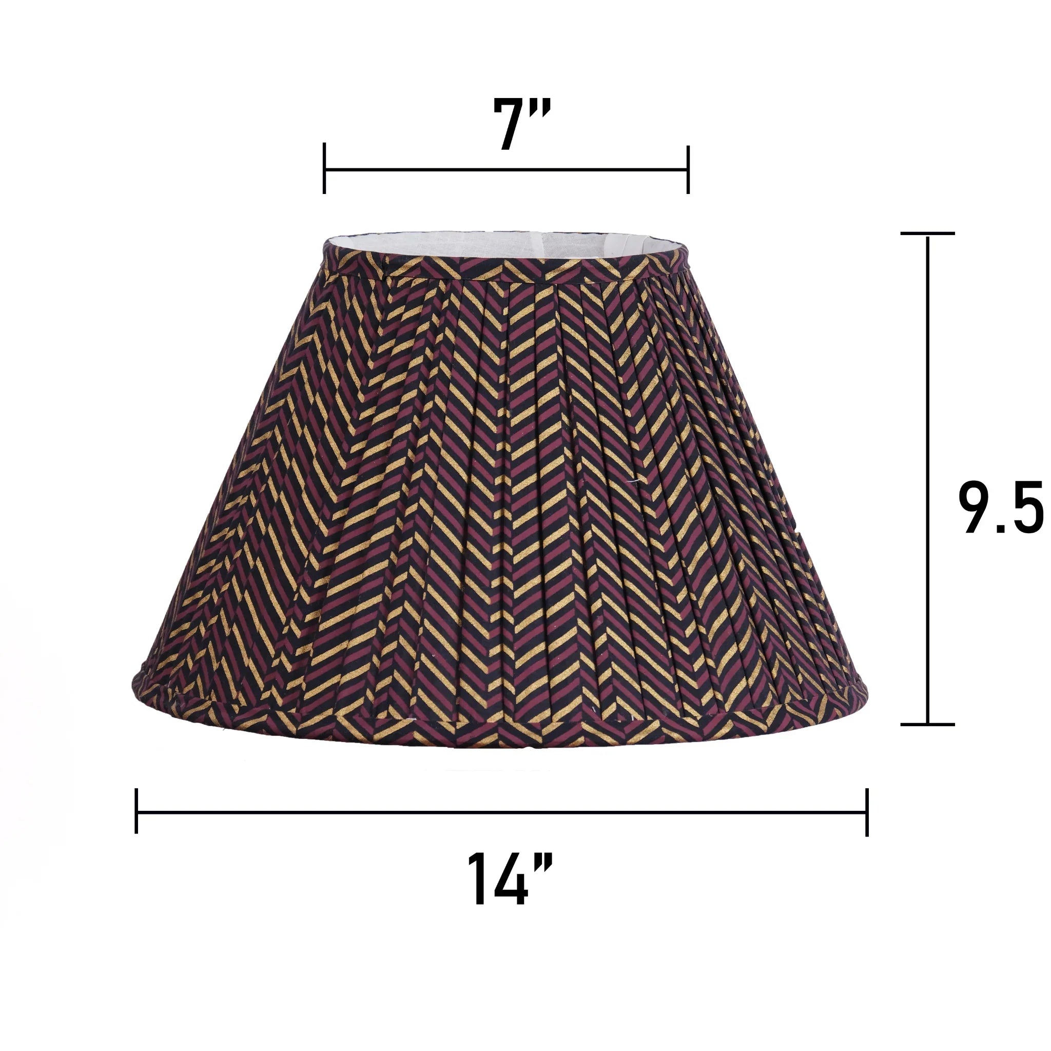 Chevron Pleated Empire Lampshade