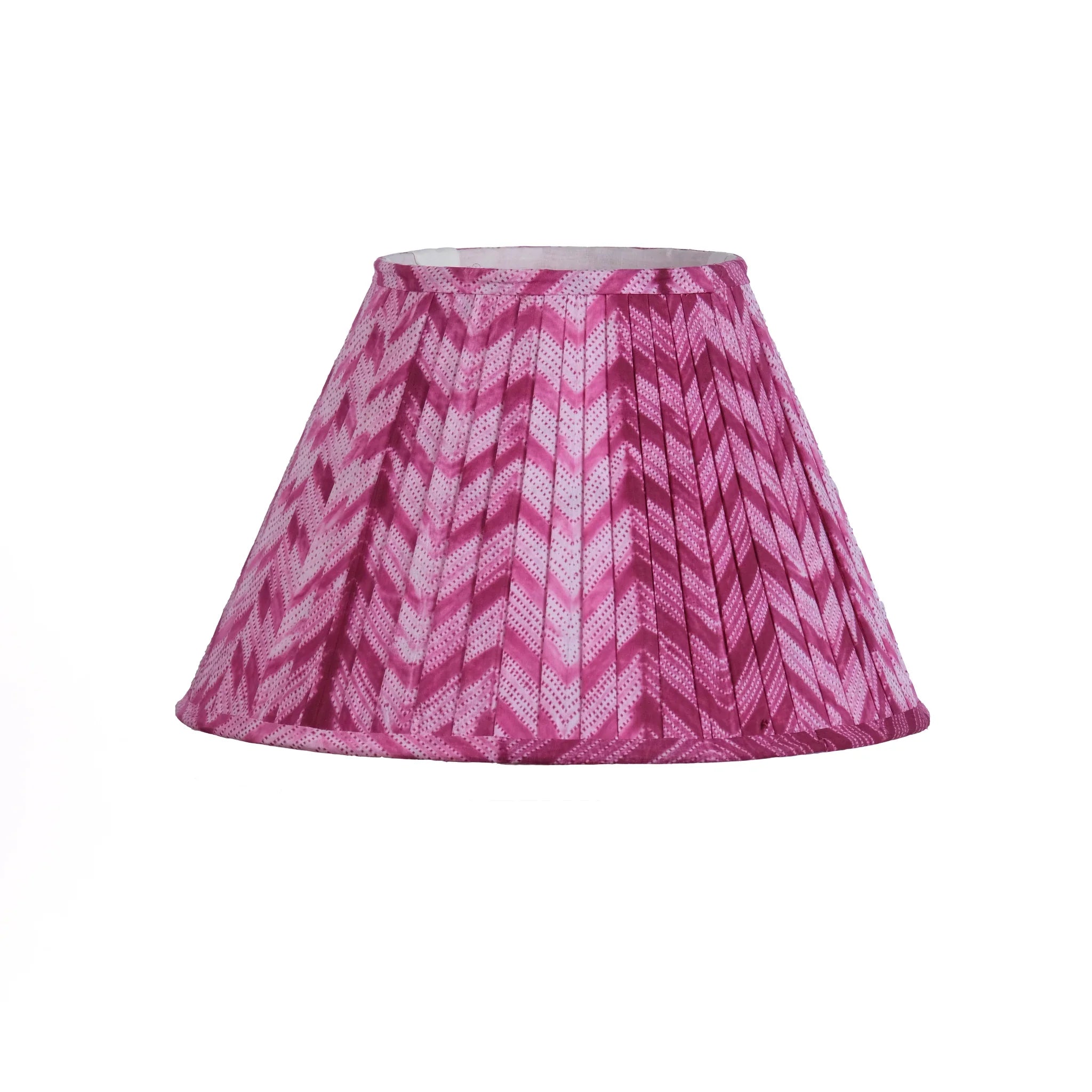 Magenta Shibori Pleated Empire Lampshade