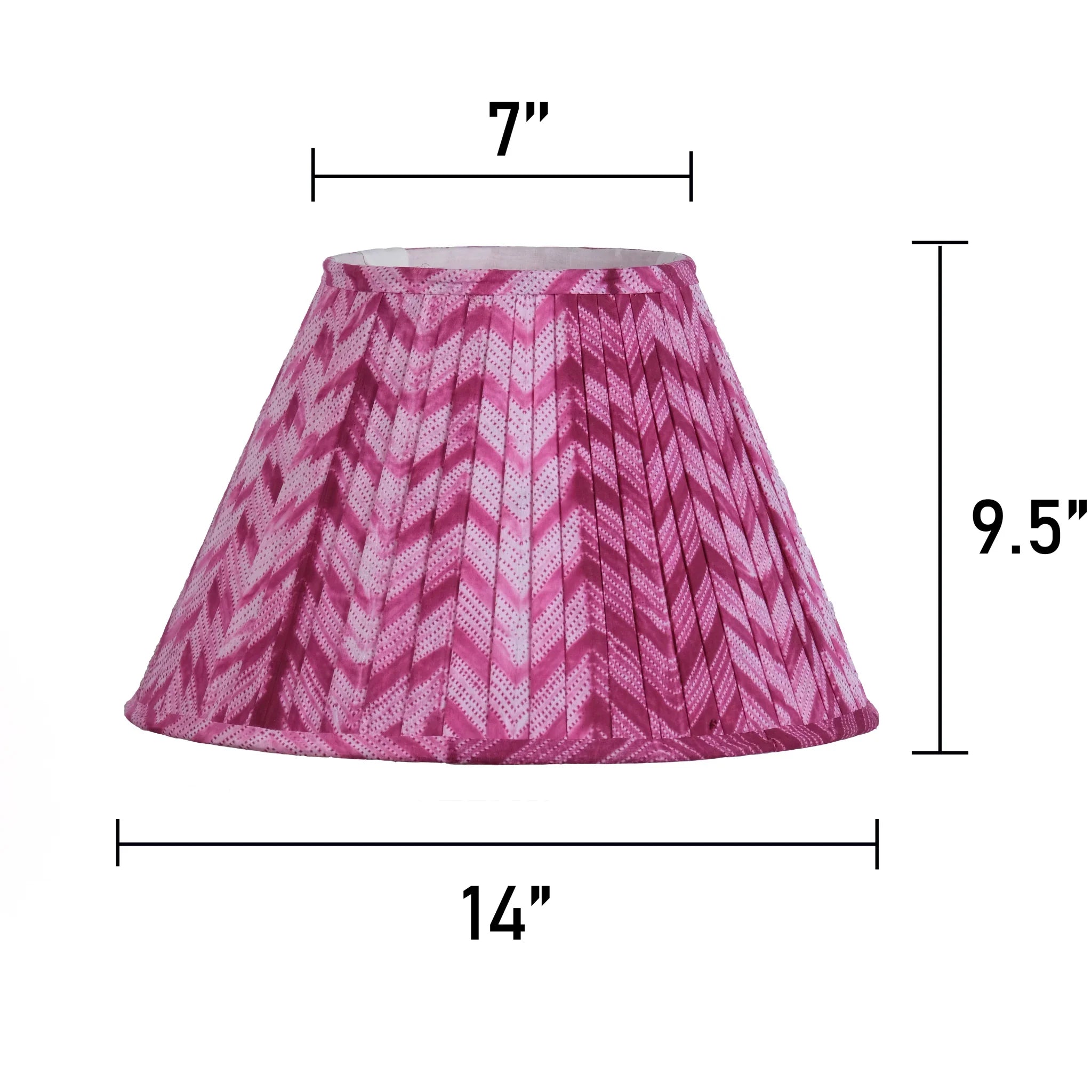 Magenta Shibori Pleated Empire Lampshade