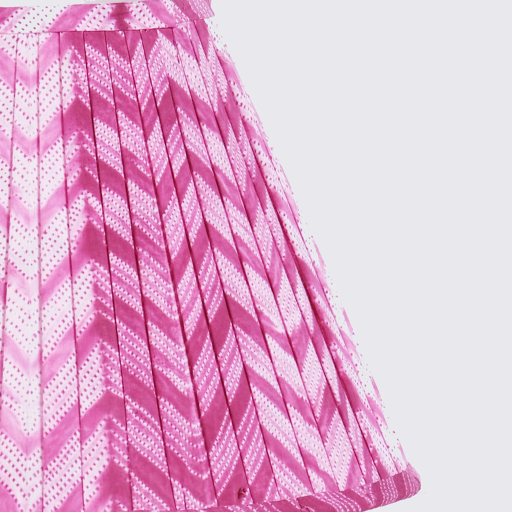 Magenta Shibori Pleated Empire Lampshade