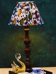 Multicolour Batik Print Pleated Empire Lampshade