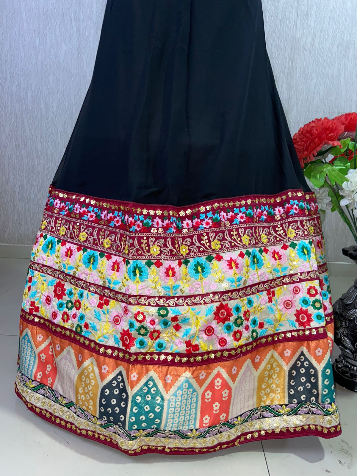 Beautiful Designer Lehenga Choli With Beautiful Multi Color Thread Work