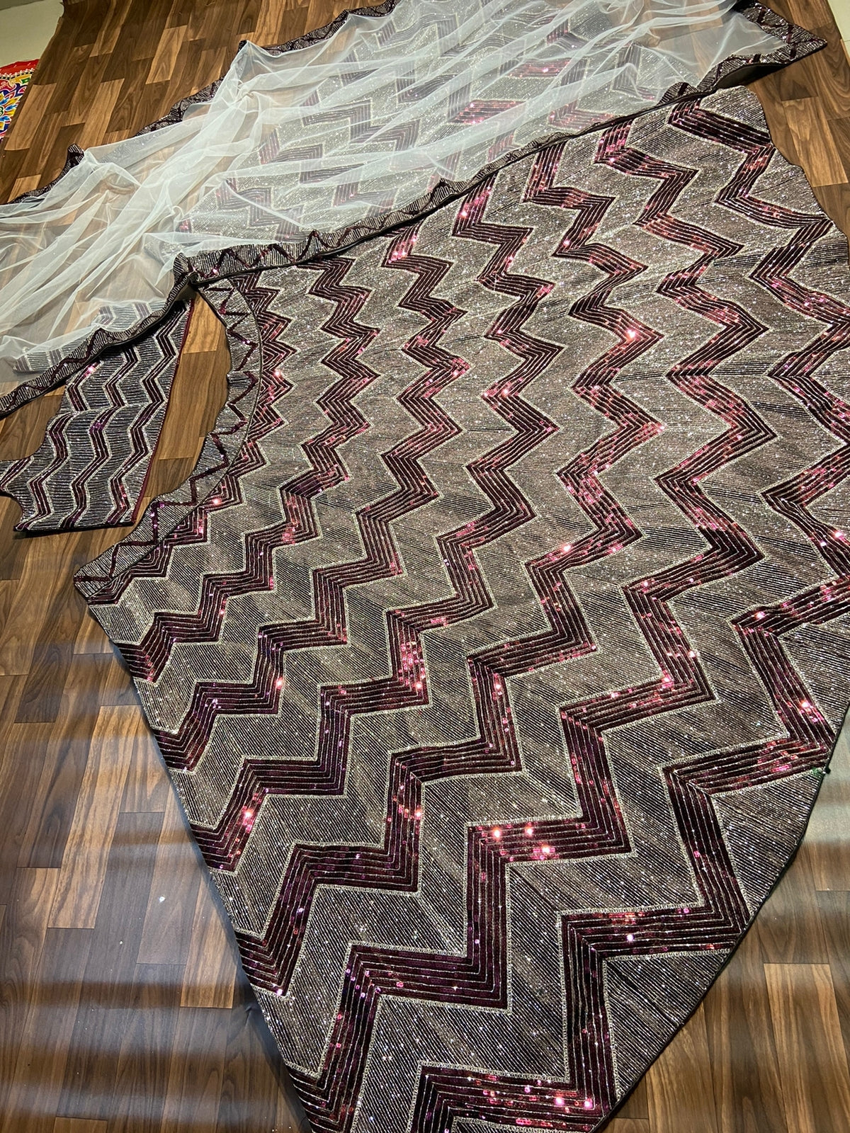 Designer Lehenga Choli With Dori And Heavy Sequence Work