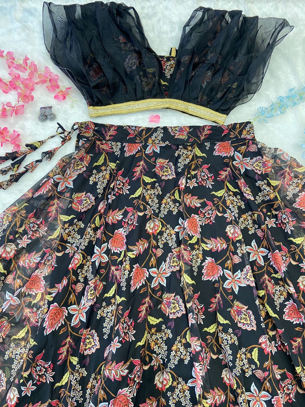 Party Wear Beautiful Lehenga Choli With Beautiful Print