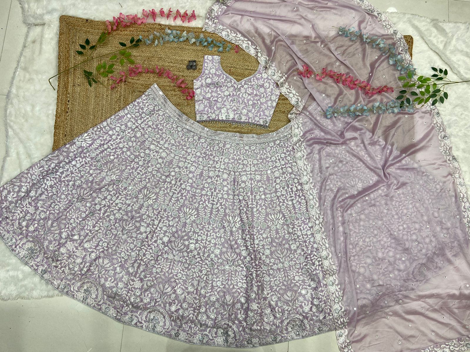 Party Wear Beautiful Lehenga Choli With Thread Work