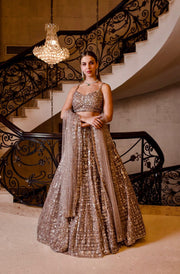 Designer Party Wear Lehenga Choli With Beautiful Multi Sequence Work
