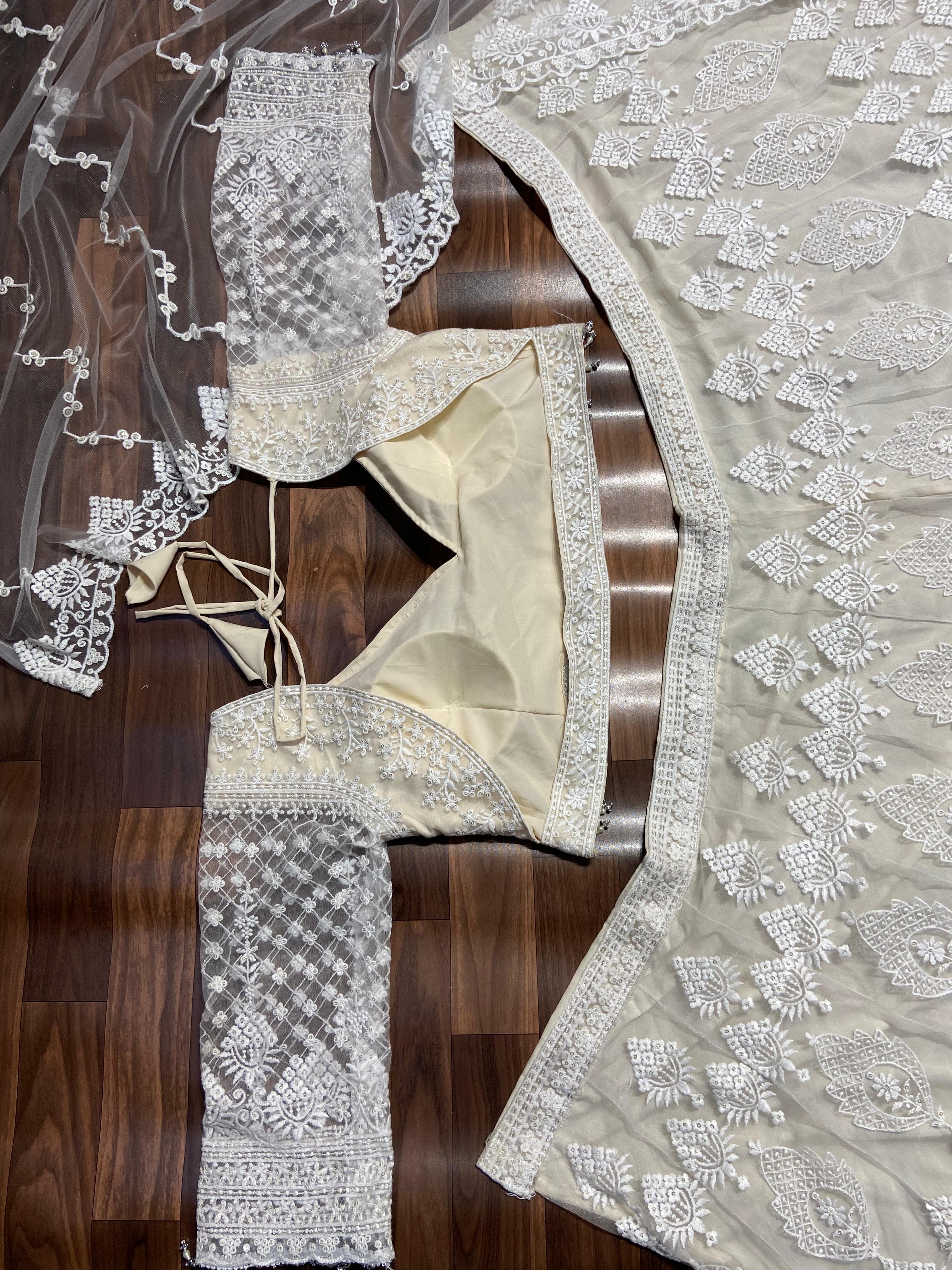 Party Wear Designer Lehenga Choli With Thread Embroidery Work