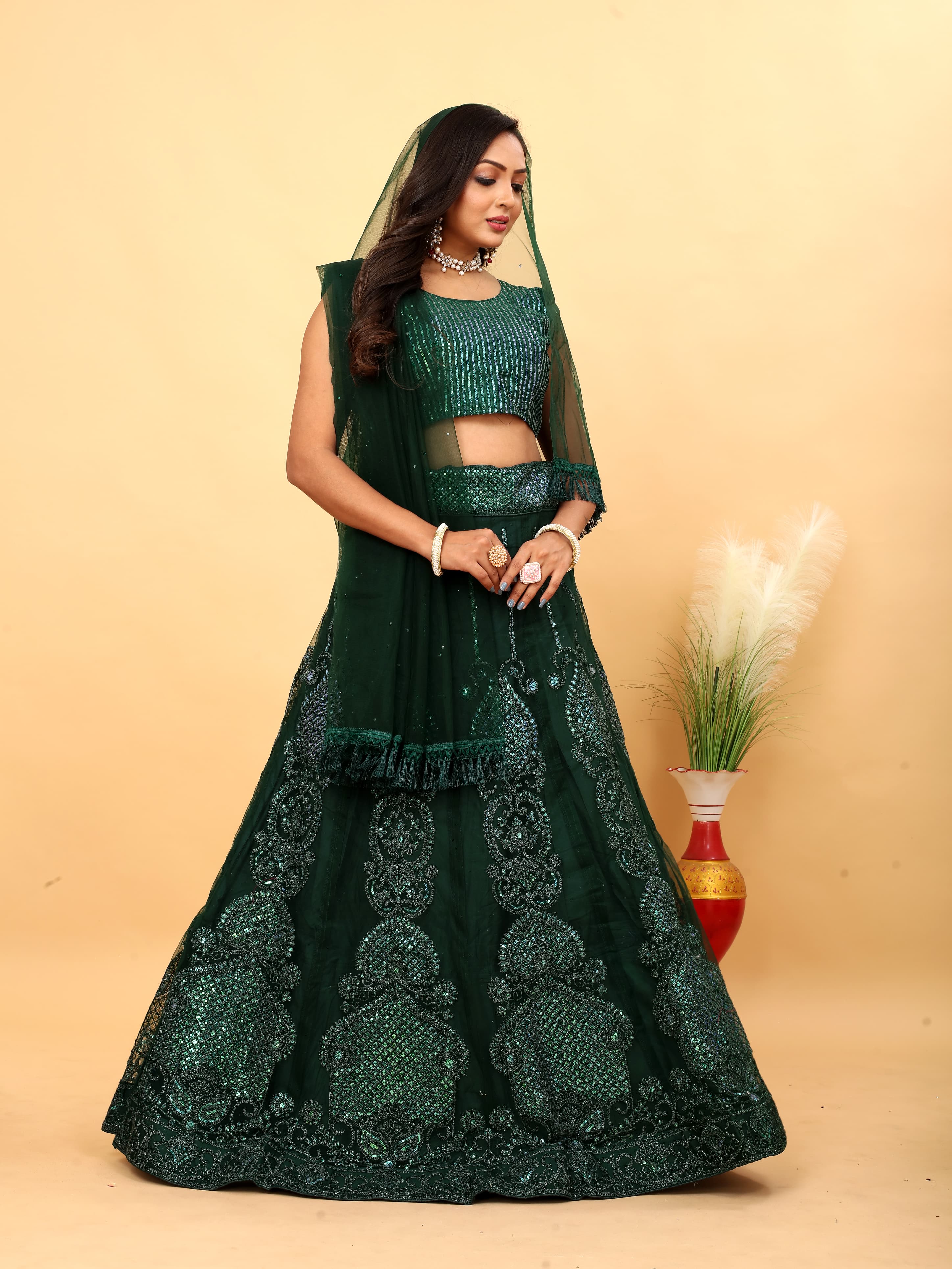 Designer Party Wear Lehenga Choli With Beautiful Zari Work
