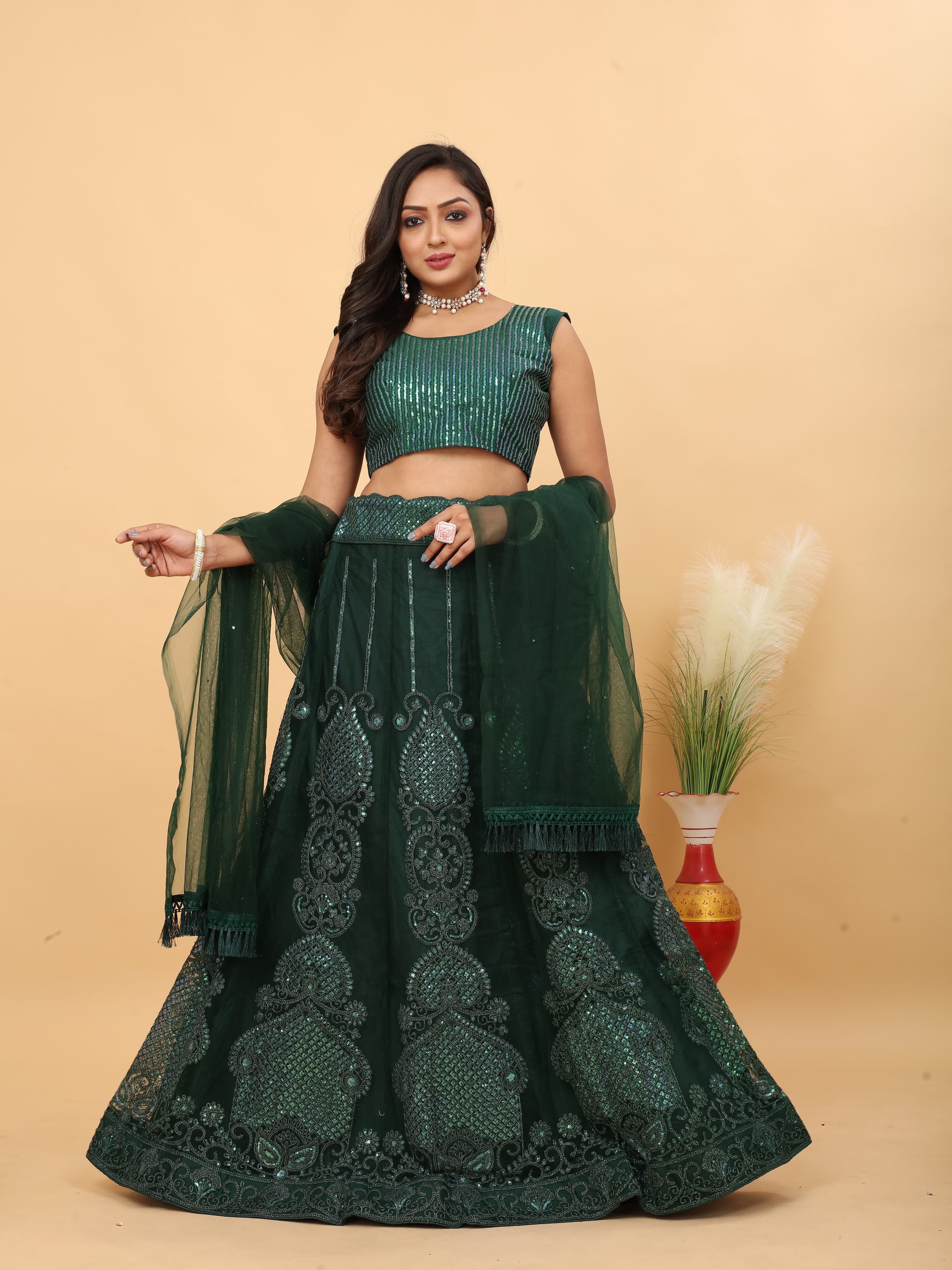 Designer Party Wear Lehenga Choli With Beautiful Zari Work