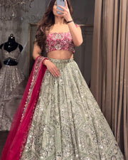 Designer Lehenga Choli With Beautiful Embroidery Work