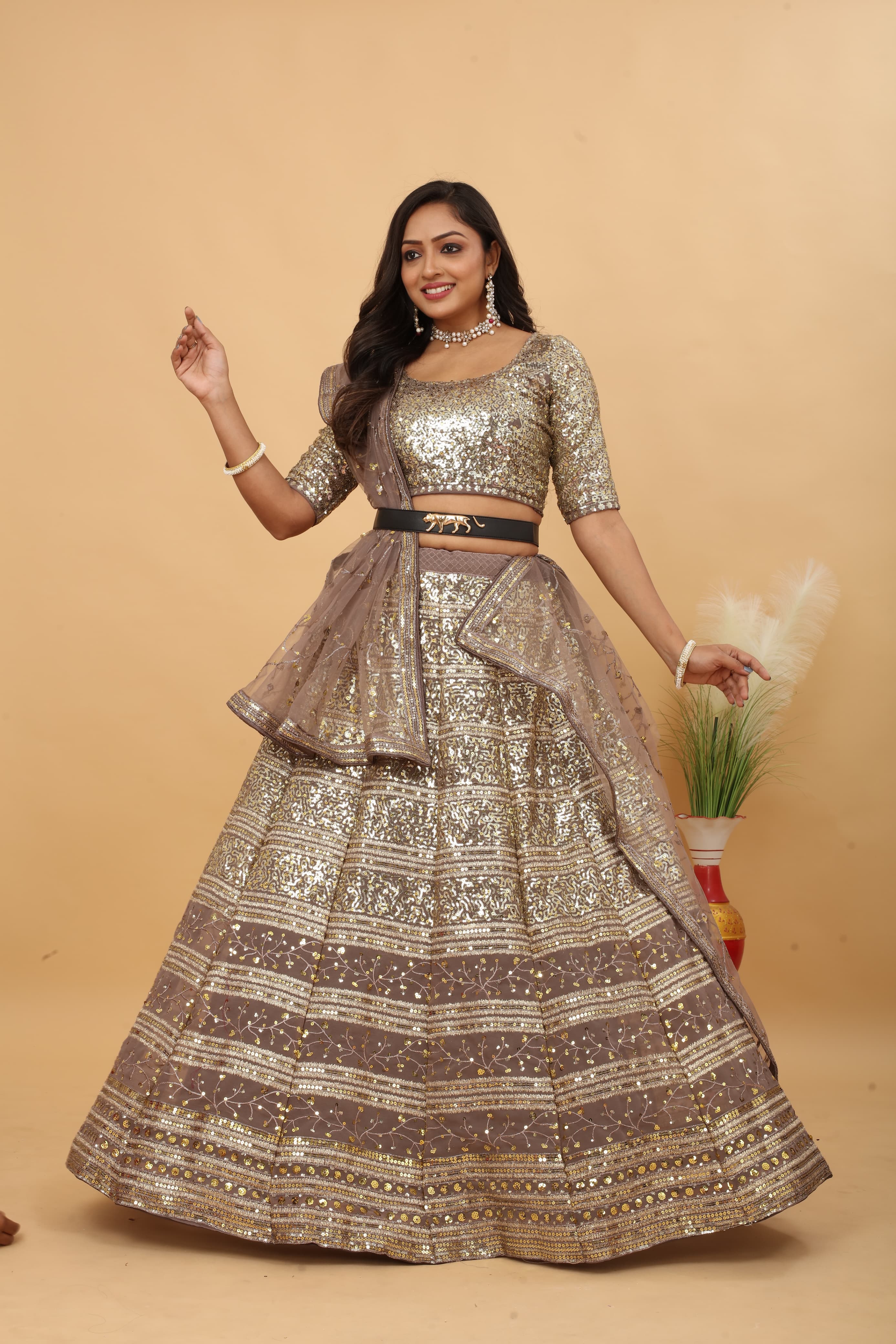 Party Wear Beautiful Lehenga Choli With Embroidery Work