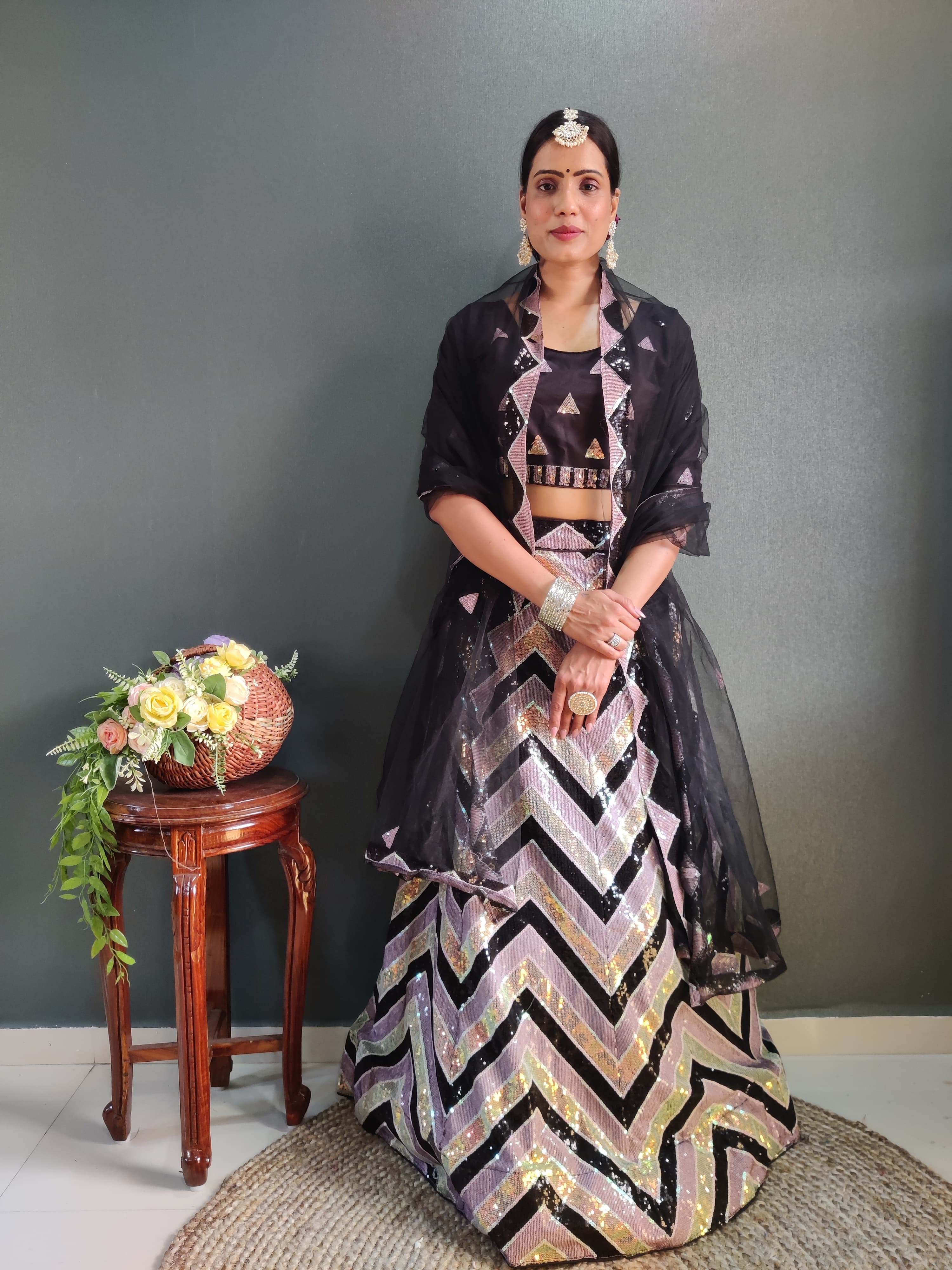 Party Wear Designer Lehenga Choli With Beautiful Thread Embroidery