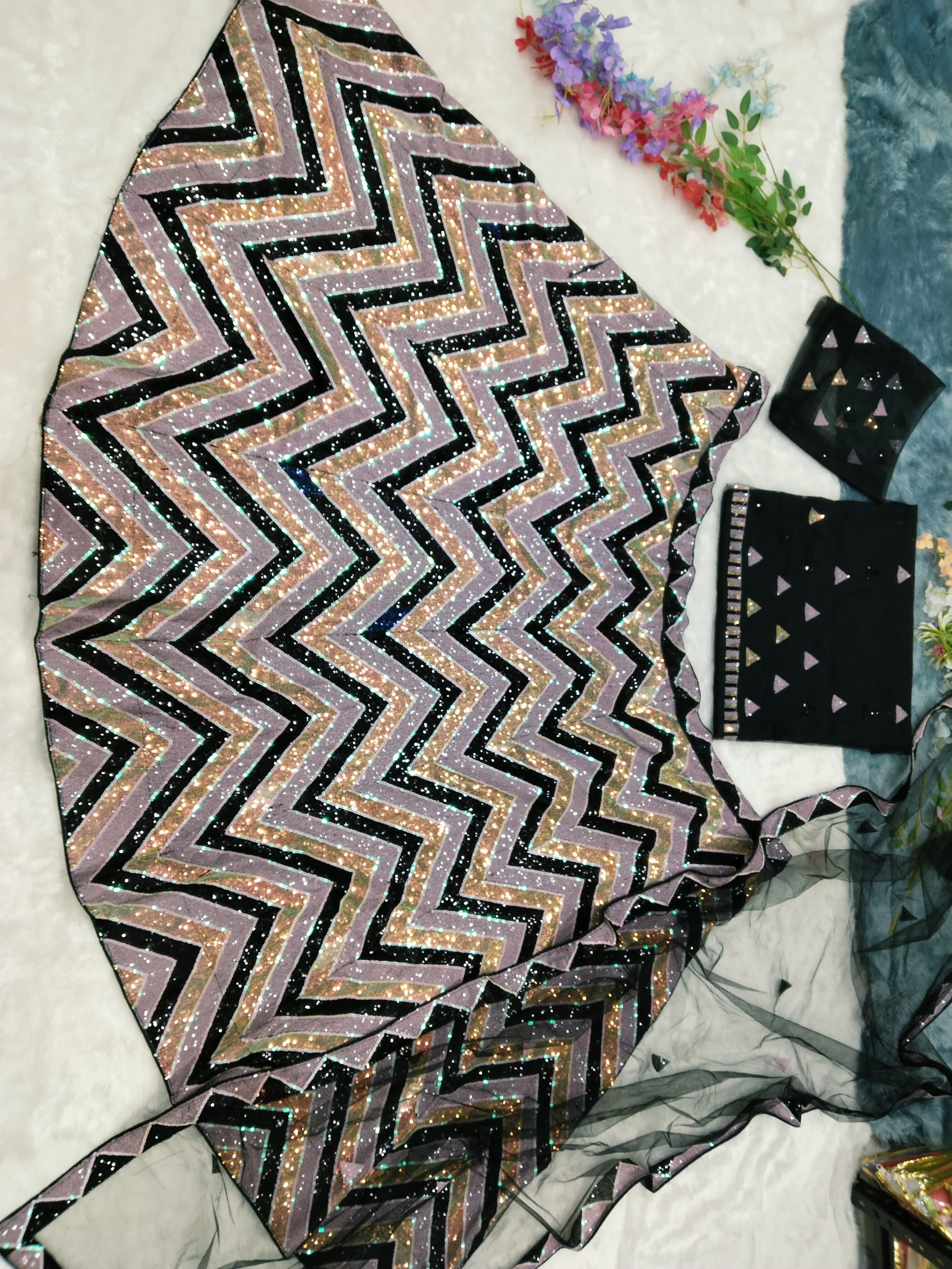 Party Wear Designer Lehenga Choli With Beautiful Thread Embroidery