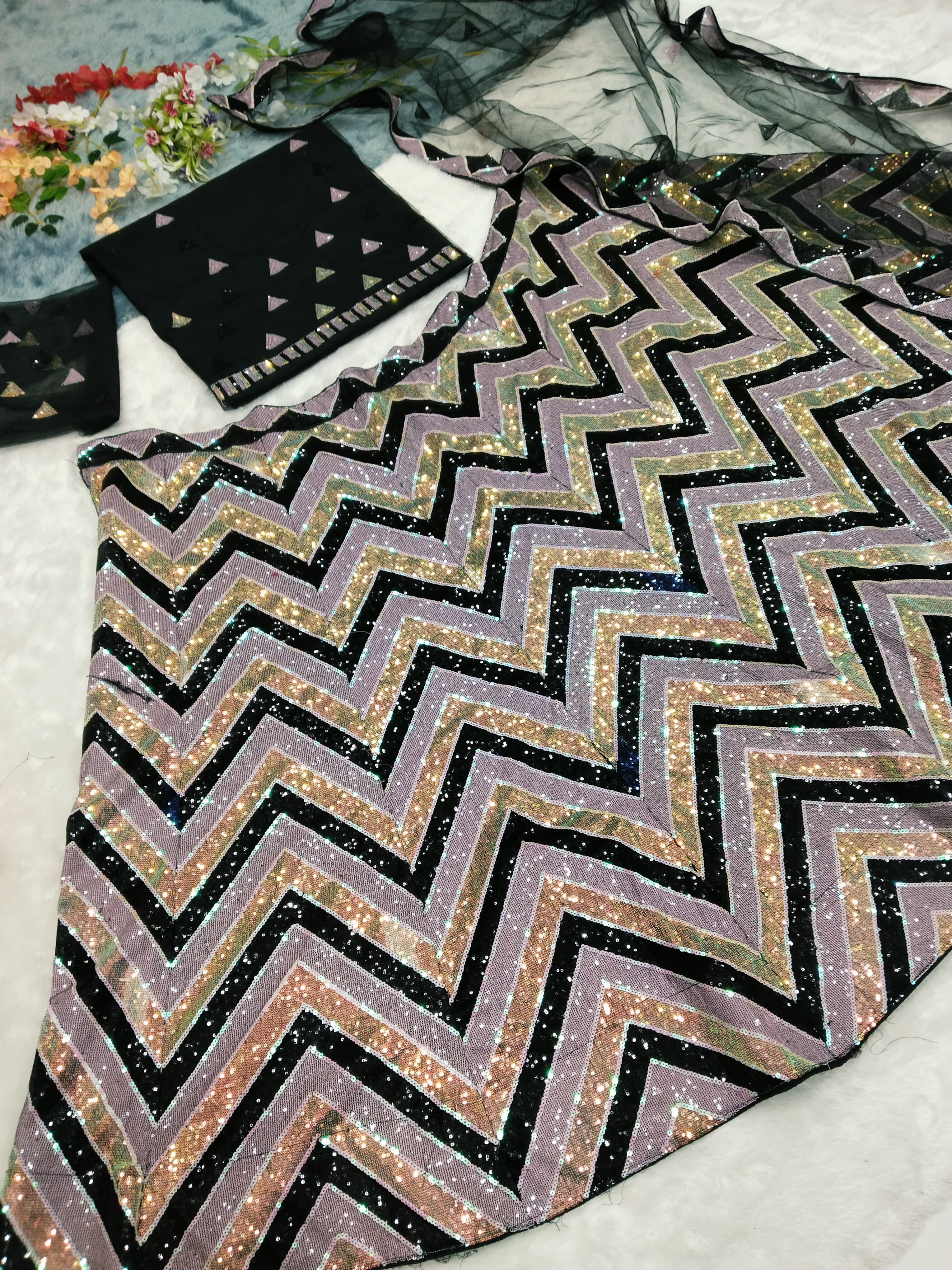 Party Wear Designer Lehenga Choli With Beautiful Thread Embroidery