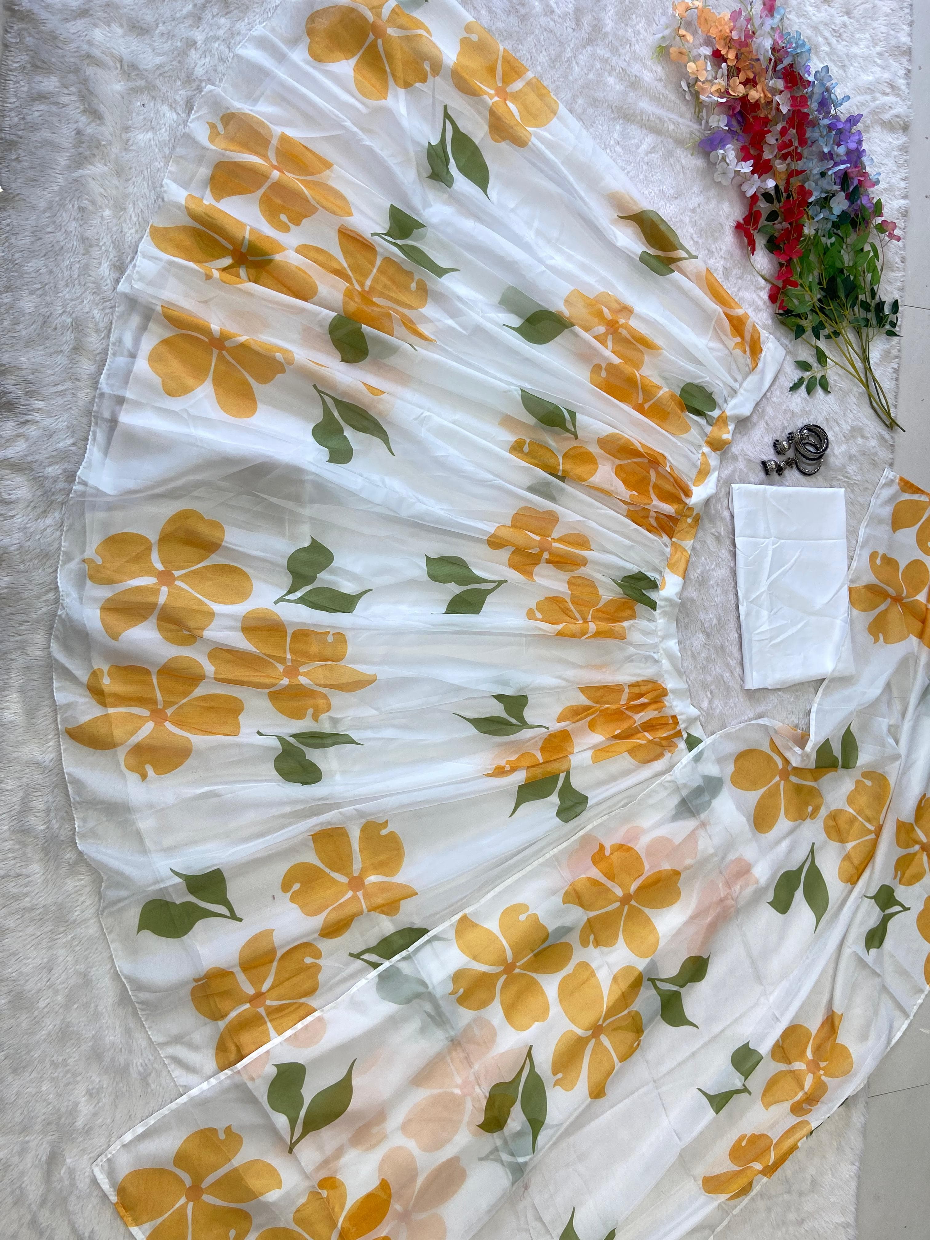 Beautiful Party Wear Lehenga Choli With Floral Print