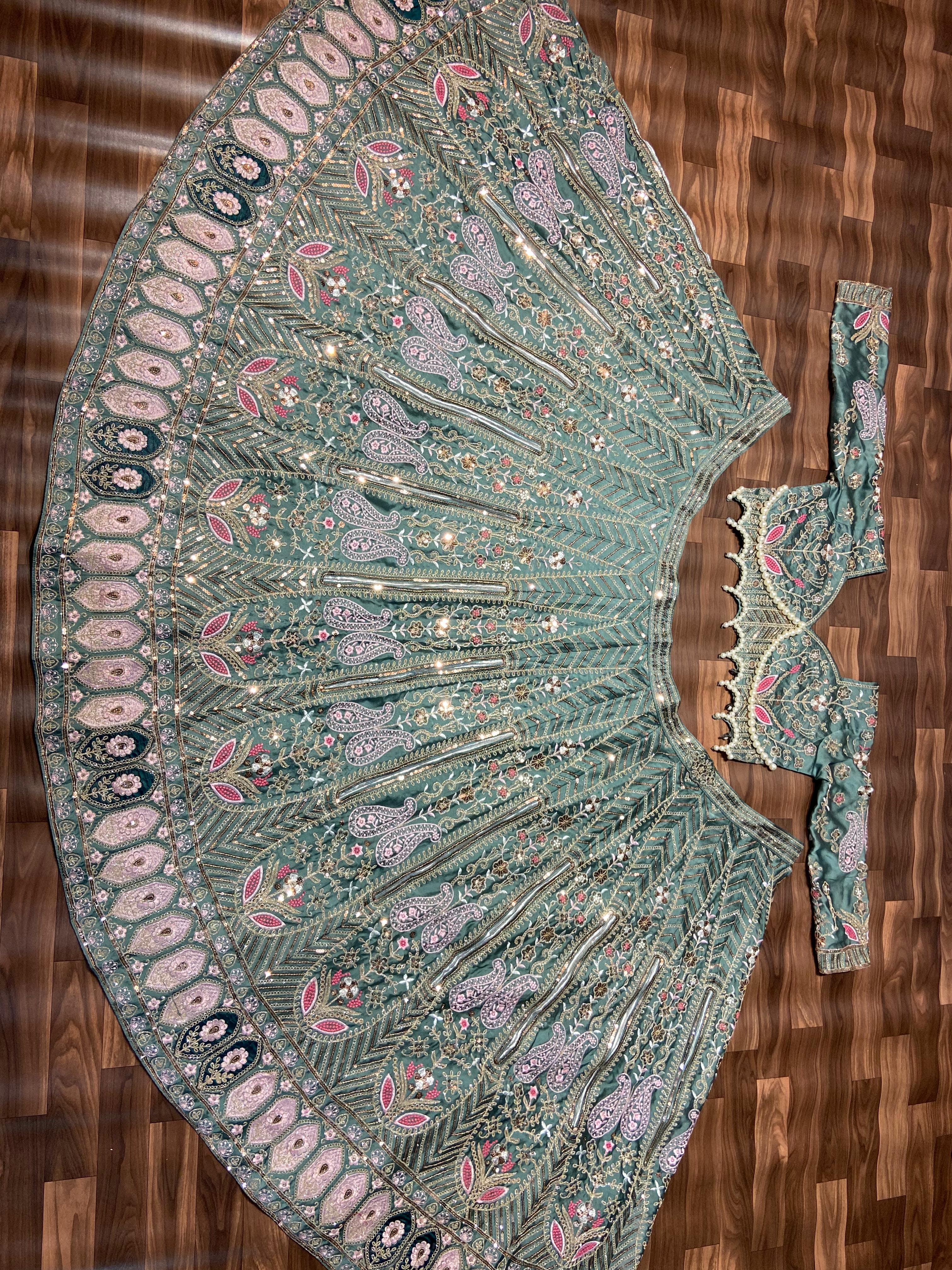 Designer Lehenga Choli With Hand Pearl Work