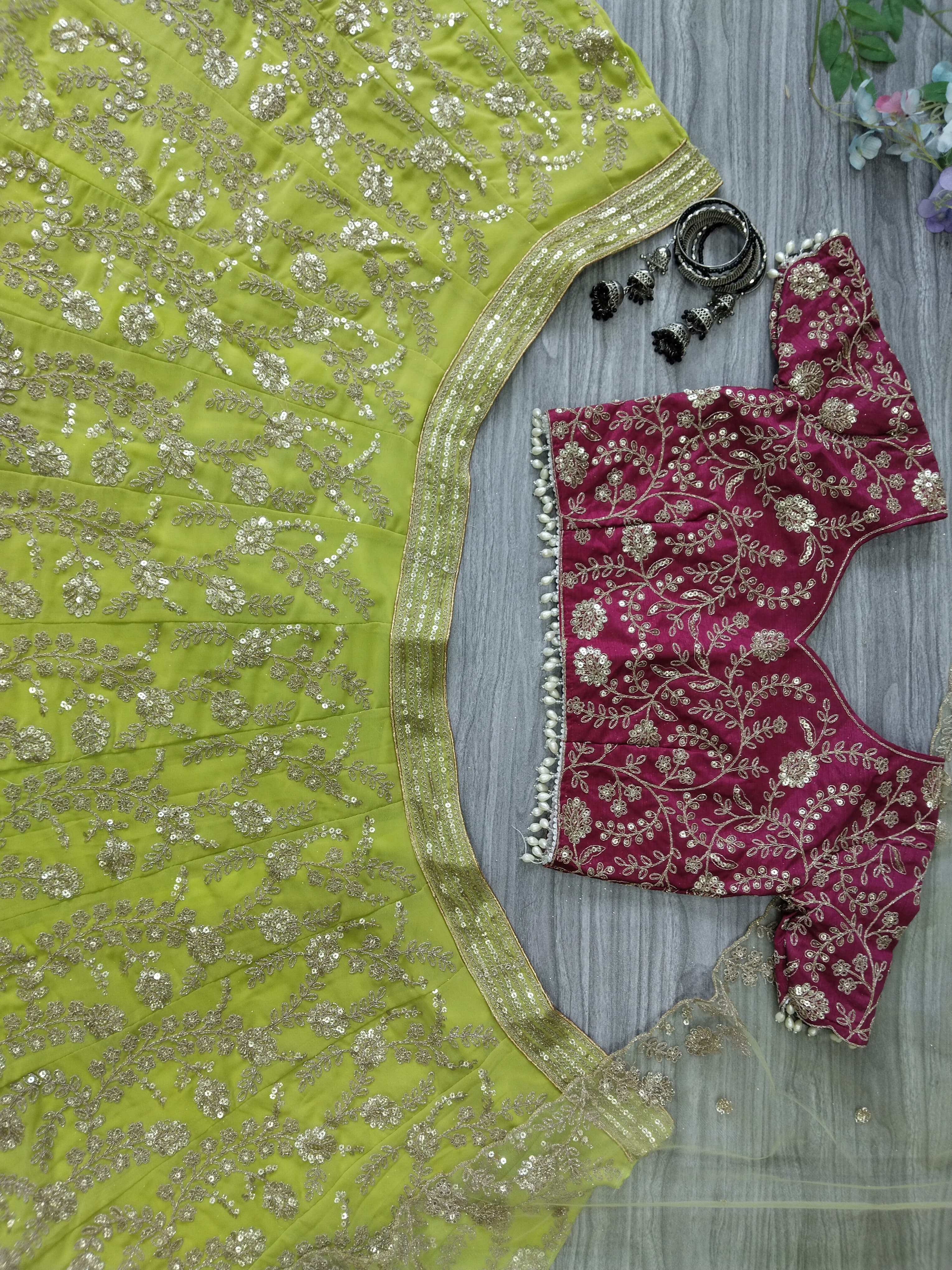 Designer Party Wear Lehenga Choli And Beautiful Dupatta