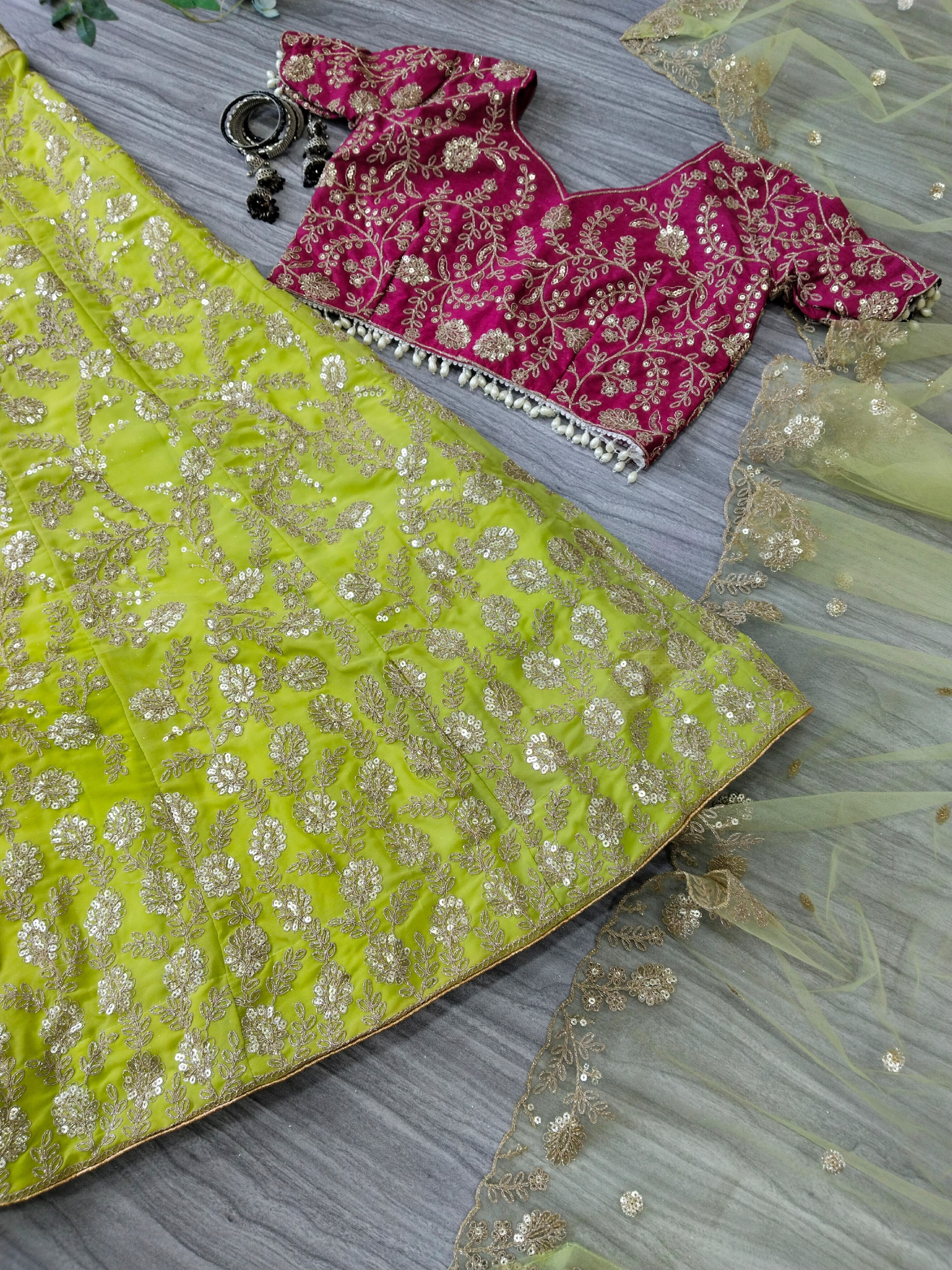 Designer Party Wear Lehenga Choli And Beautiful Dupatta