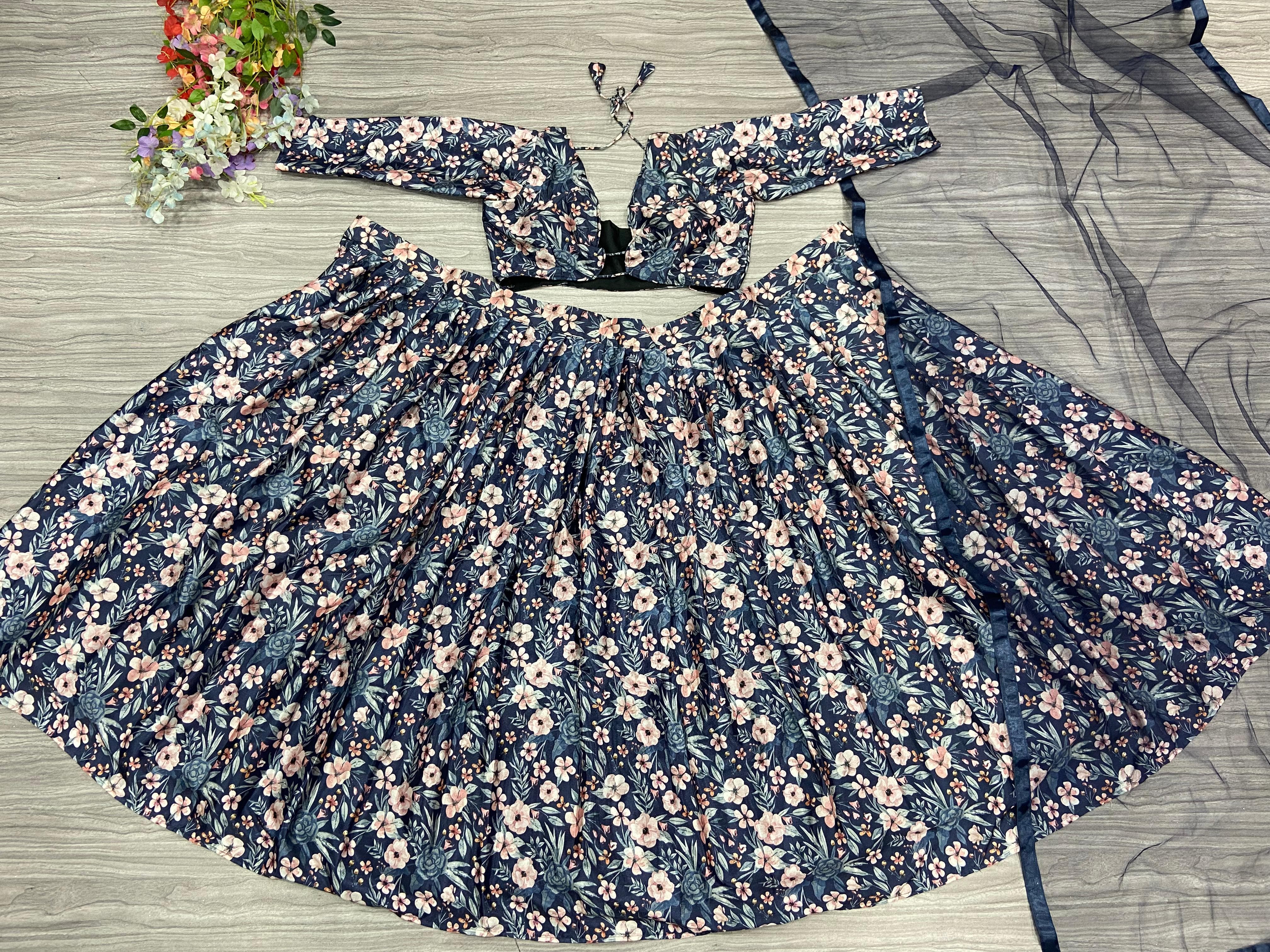 Party Wear Beautiful Lehenga Choli With Digital Print