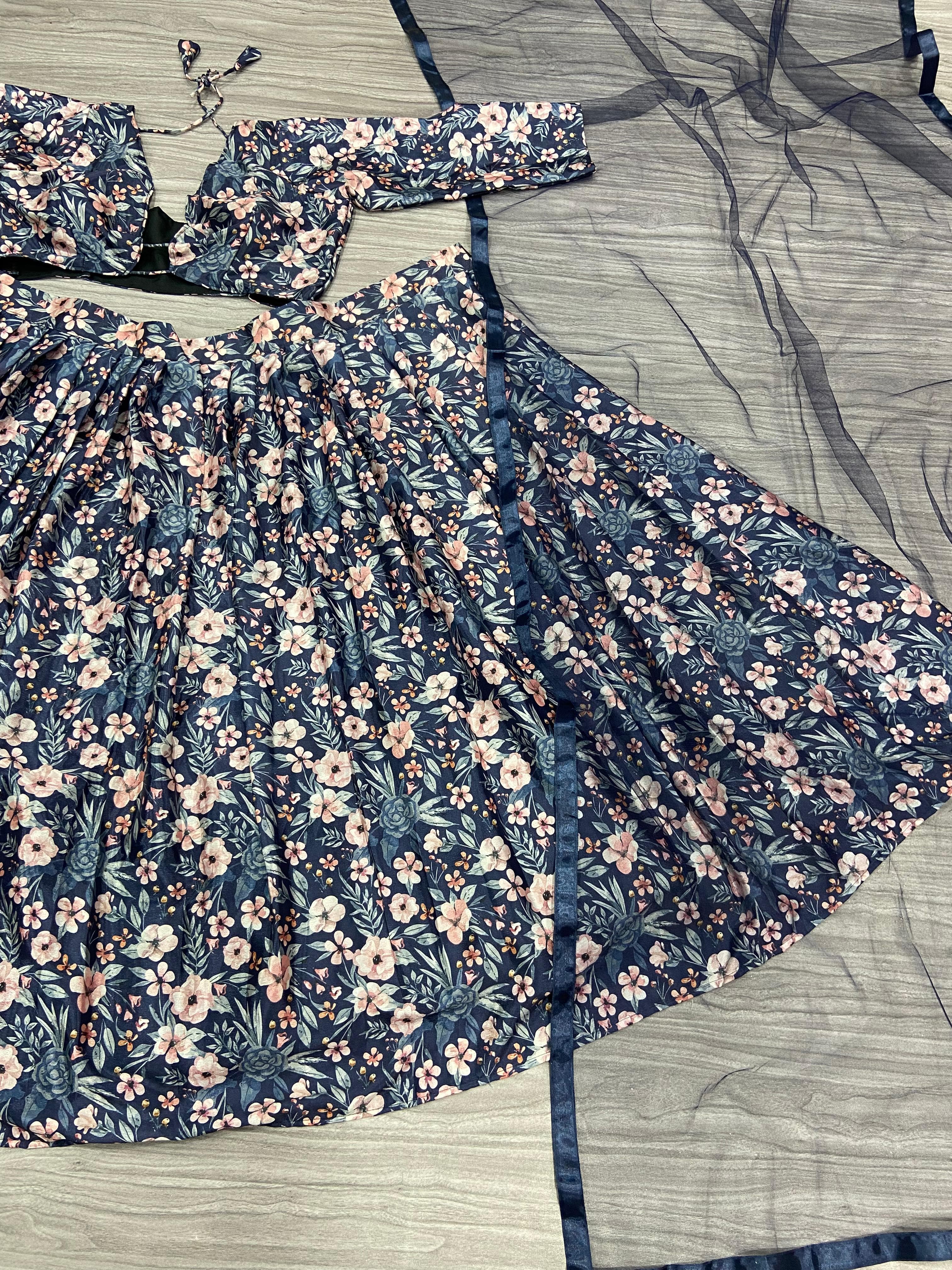 Party Wear Beautiful Lehenga Choli With Digital Print