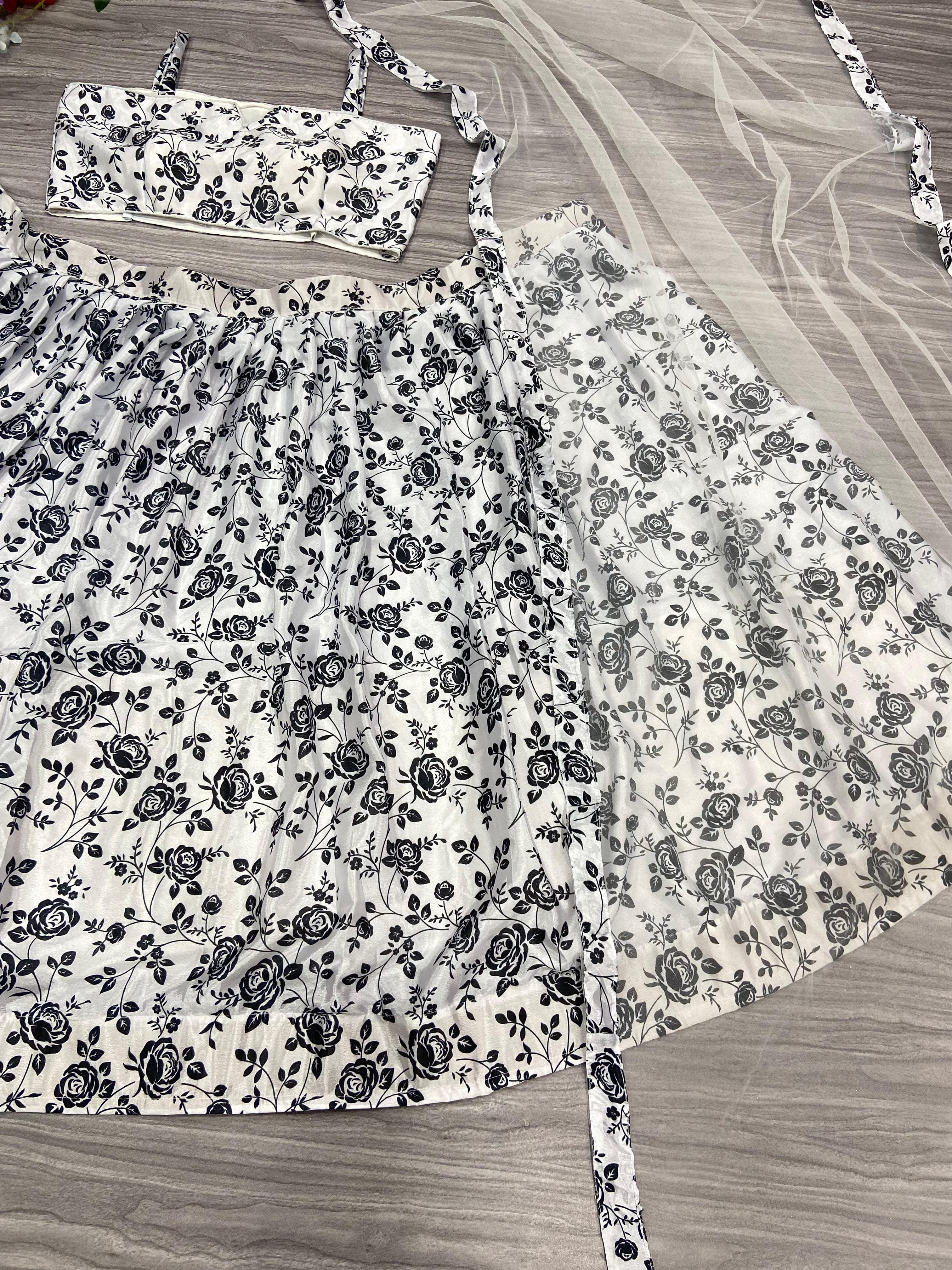 Designer Party Wear Lehenga Choli With Beautiful Digital Print