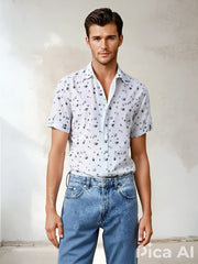 MULTICOLOR CARD PRINT SHIRT