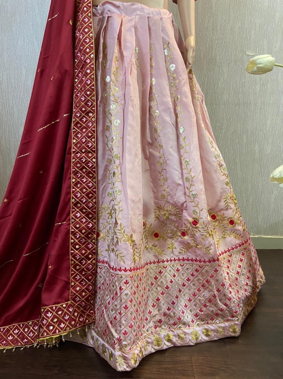 Designer Lehenga Choli With Beautiful Embroidery Work